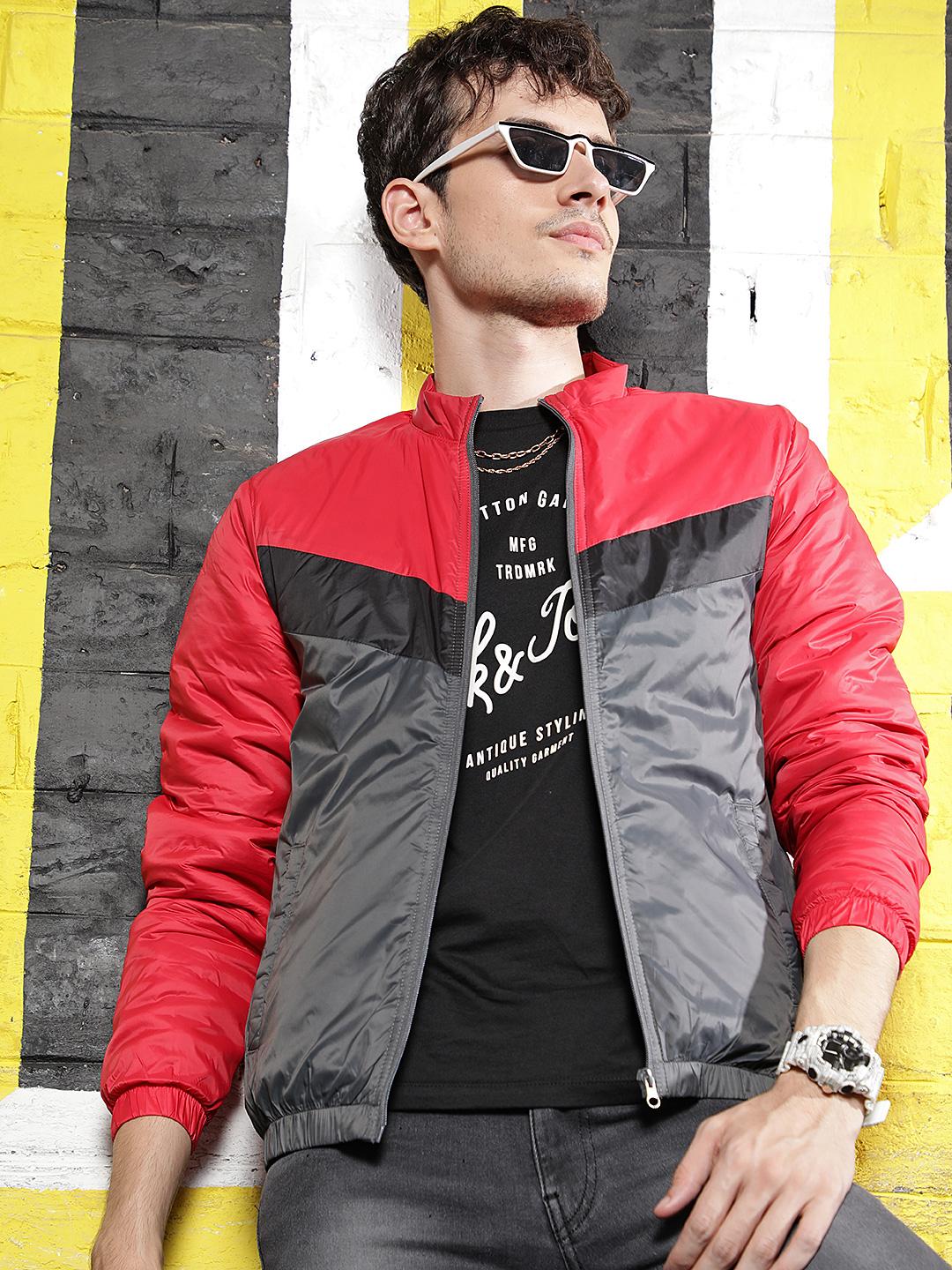 Buy Flying Machine Men Grey Solid Reversible Jacket - Jackets for