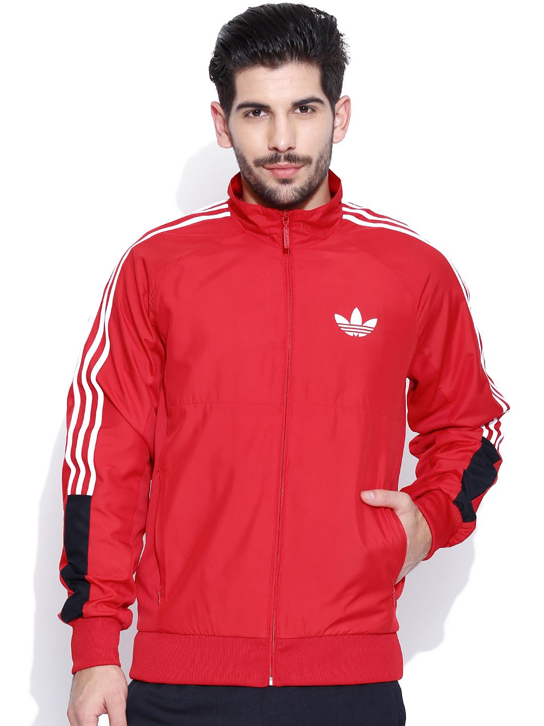 Buy ADIDAS Originals Red Woven TT Jacket - Jackets for Men 1070215