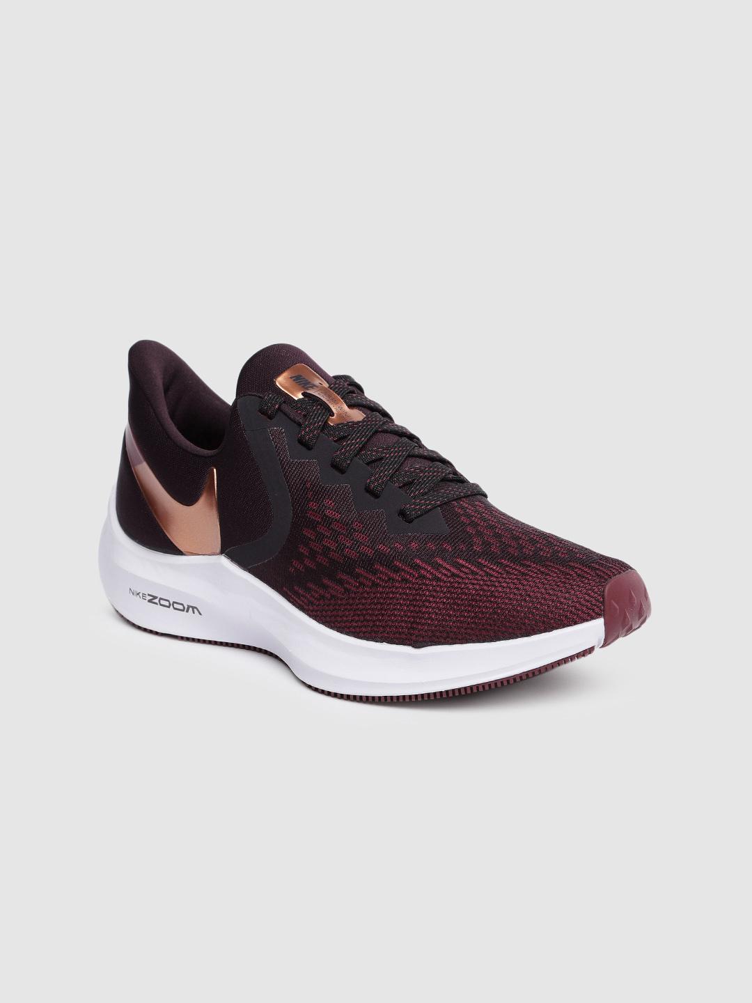 Buy Nike Women Burgundy Air Zoom Winflo Running Shoes Sports
