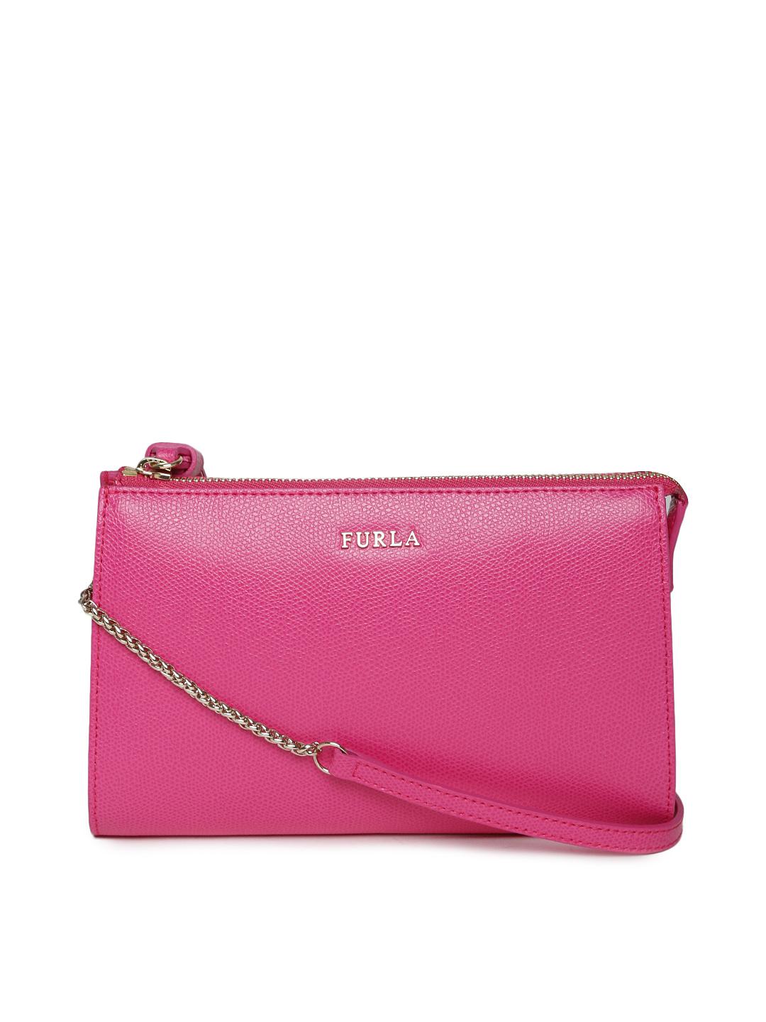 Buy Furla Pink Leather Sling Bag - Handbags for Women 1075309 | Myntra