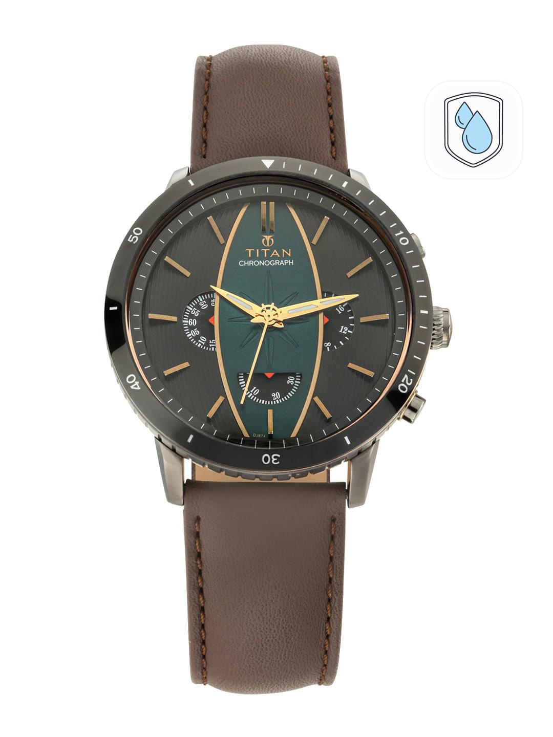Buy Titan Chronograph Analog With Two Toned Black & Green Dial