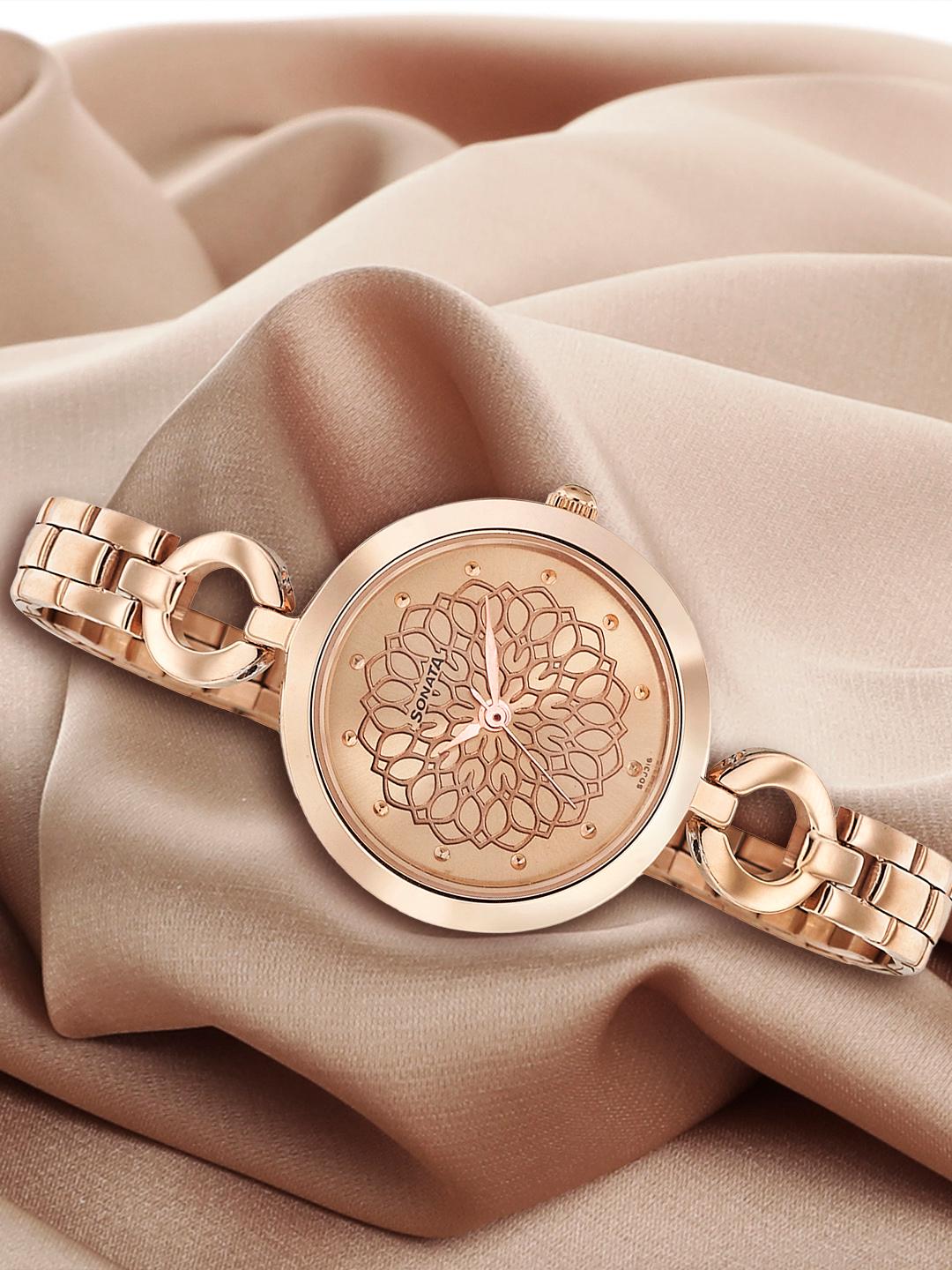 Buy Sonata Wedding Women Rose Gold Analogue watch - Main Image