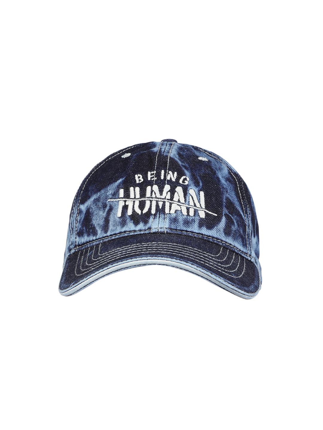 【Human Made】CSLO CAP Buy Being Human Men Blue Embroidered Denim Baseball Cap - Caps for