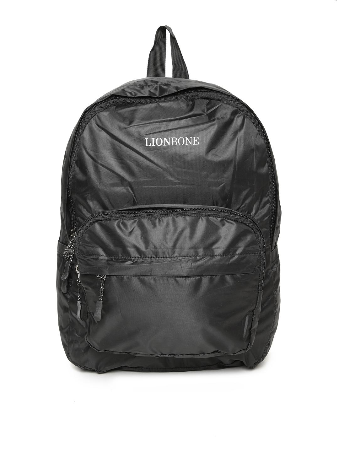 Buy LIONBONE Unisex Black Solid Laptop Backpack Backpacks for