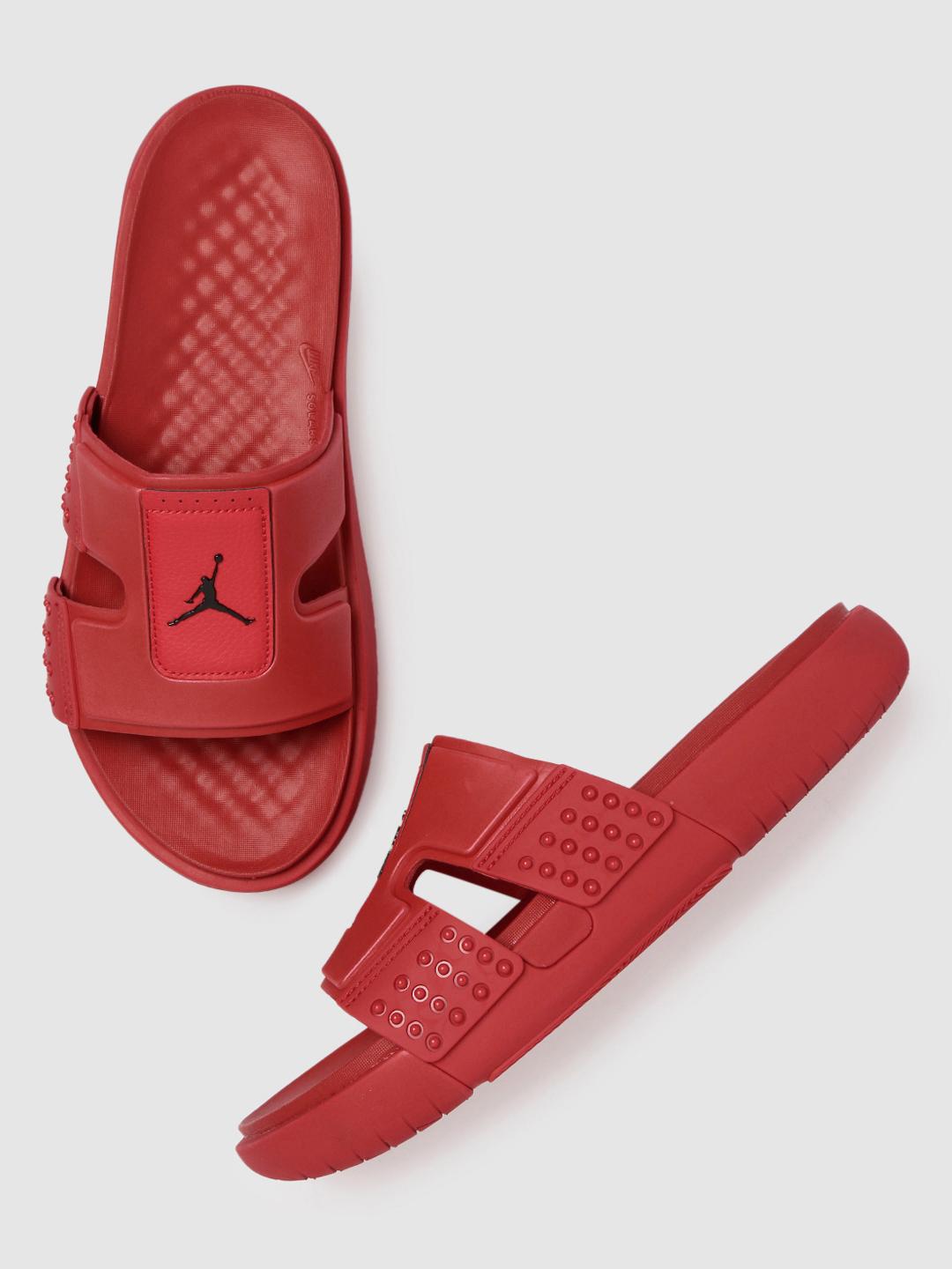 Buy Nike Men Red Solid JORDAN HYDRO Sliders Flip Flops for Men
