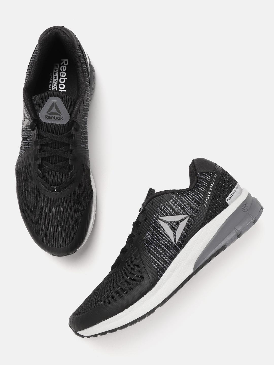 Buy Reebok Men Black Grey Grasse Round ST Running Shoes - Main Image