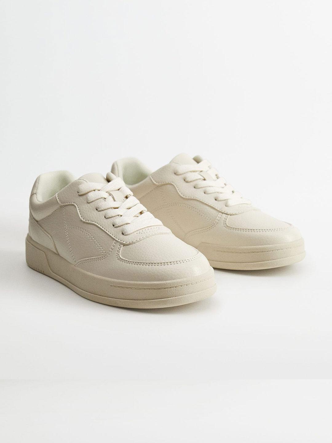 Buy MANGO Women White Solid Sneakers Casual Shoes for Women