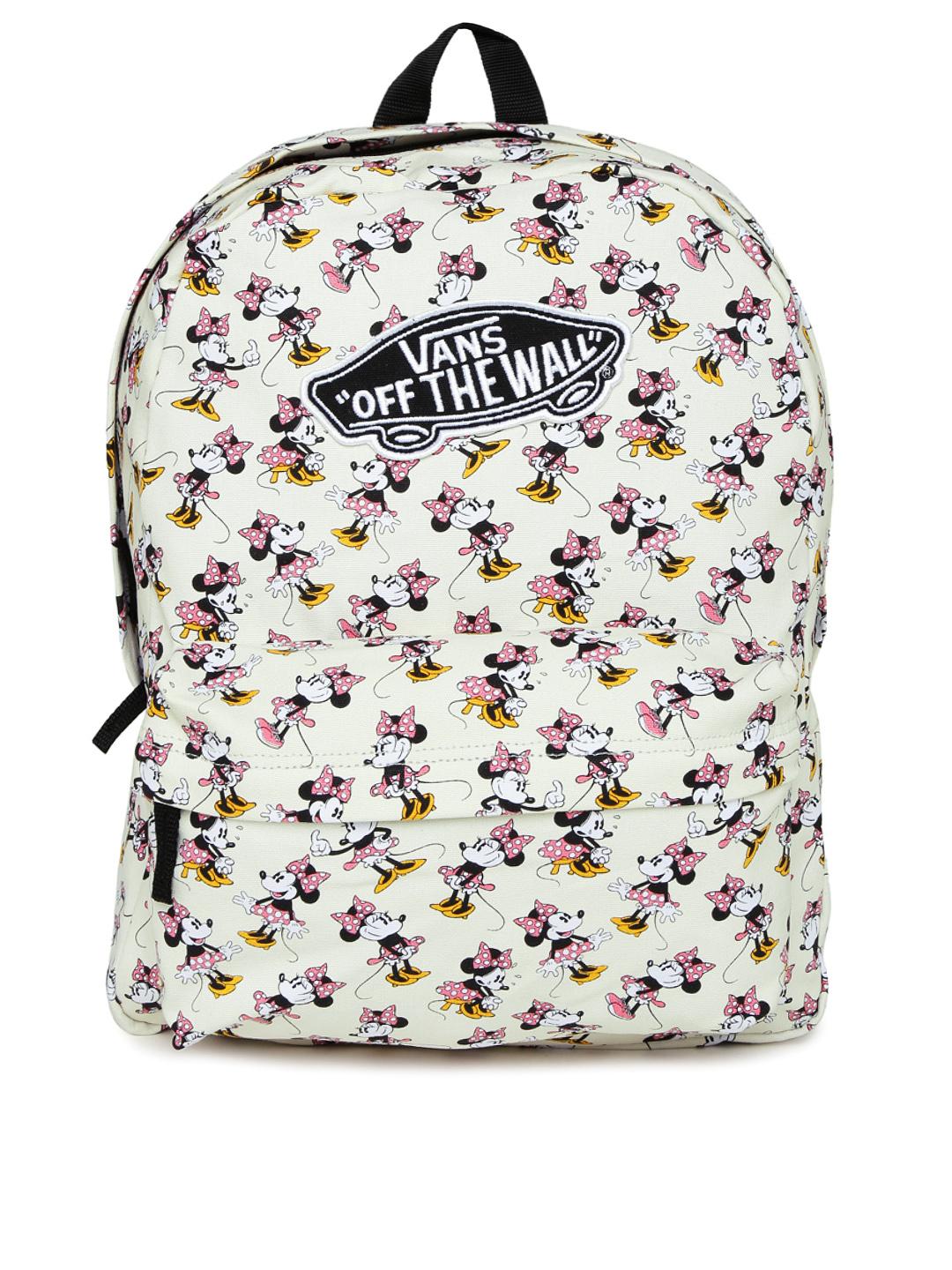 Buy Vans Women Cream-Coloured Minnie Mouse Print Backpack 