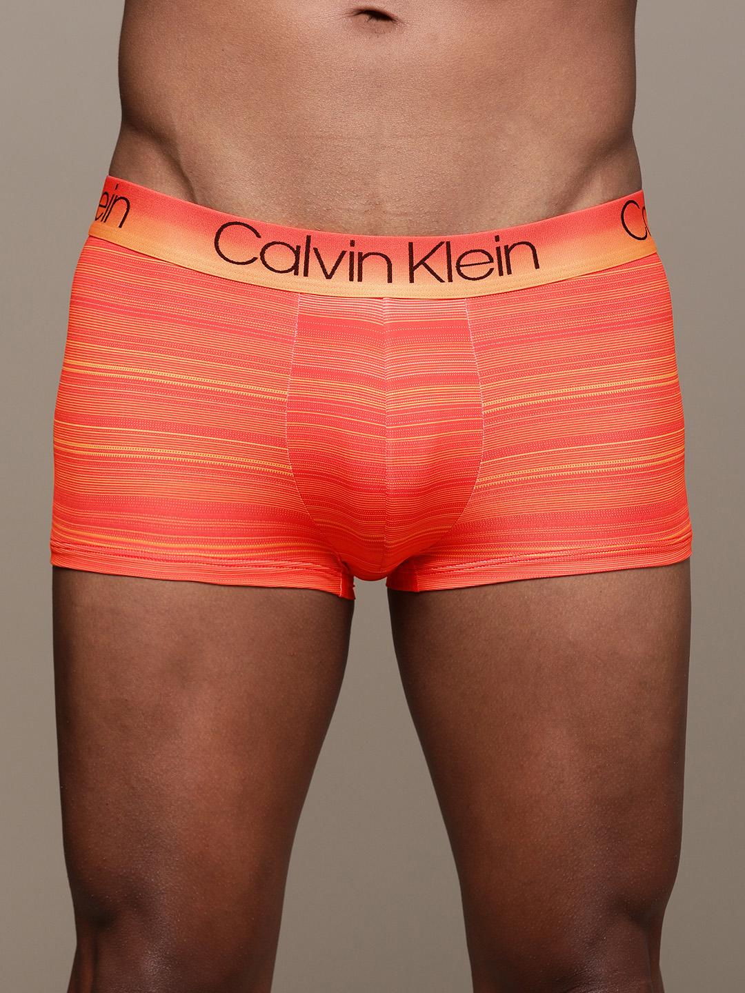 Buy NEW Calvin Klein Underwear Men Orange Striped Low Rise Trunk