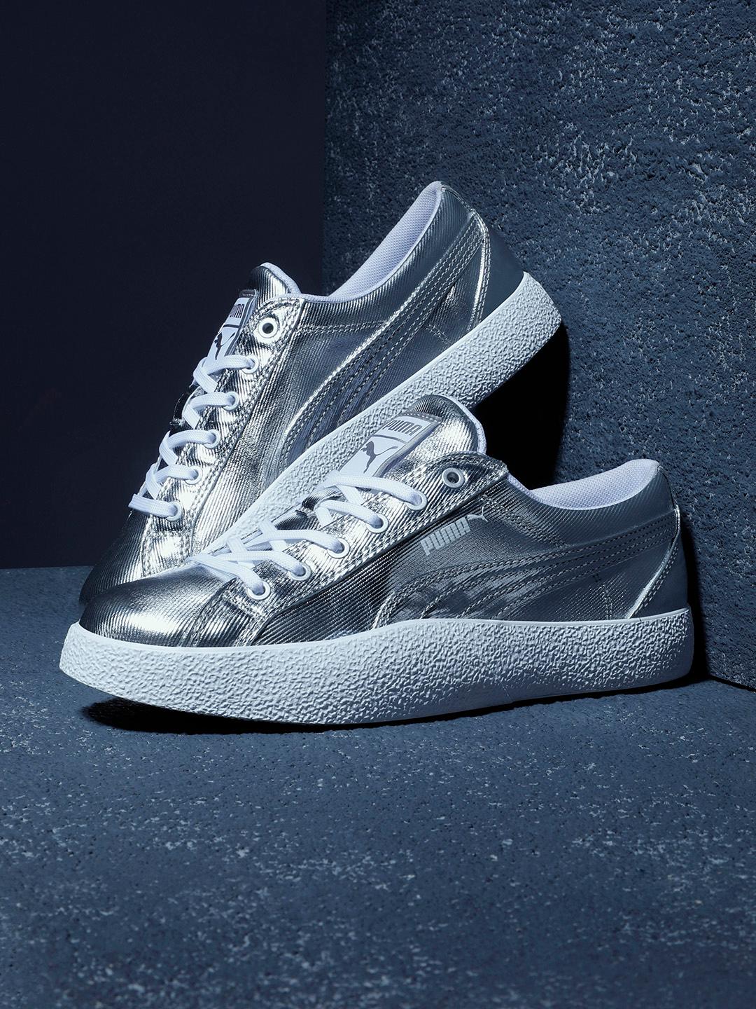 Buy Puma Women Silver-Toned Love Metallic Sneakers - Casual Shoes for Women  11420744 | Myntra