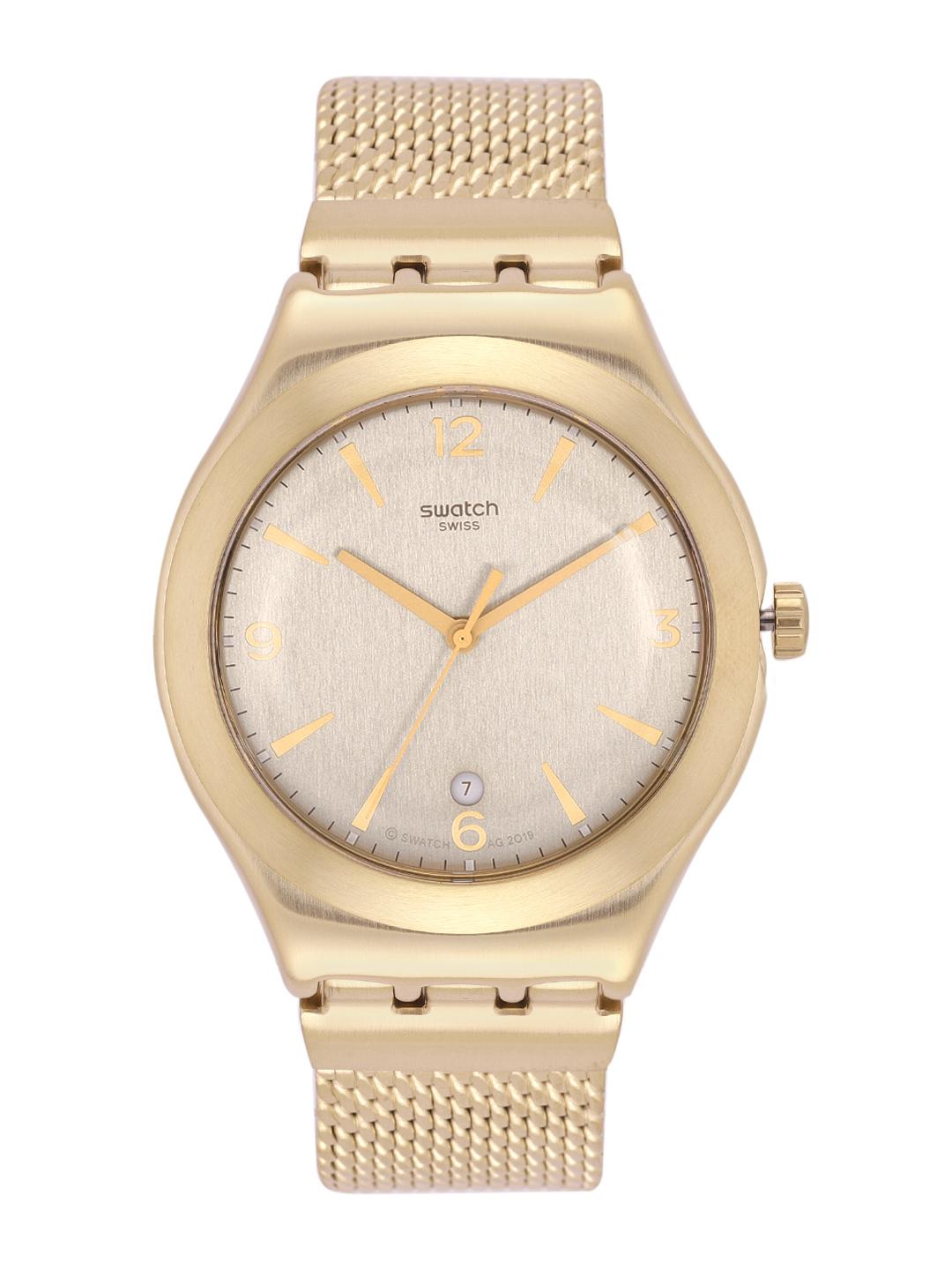Buy Swatch Men Gold-Toned Swiss Made Water Resistant