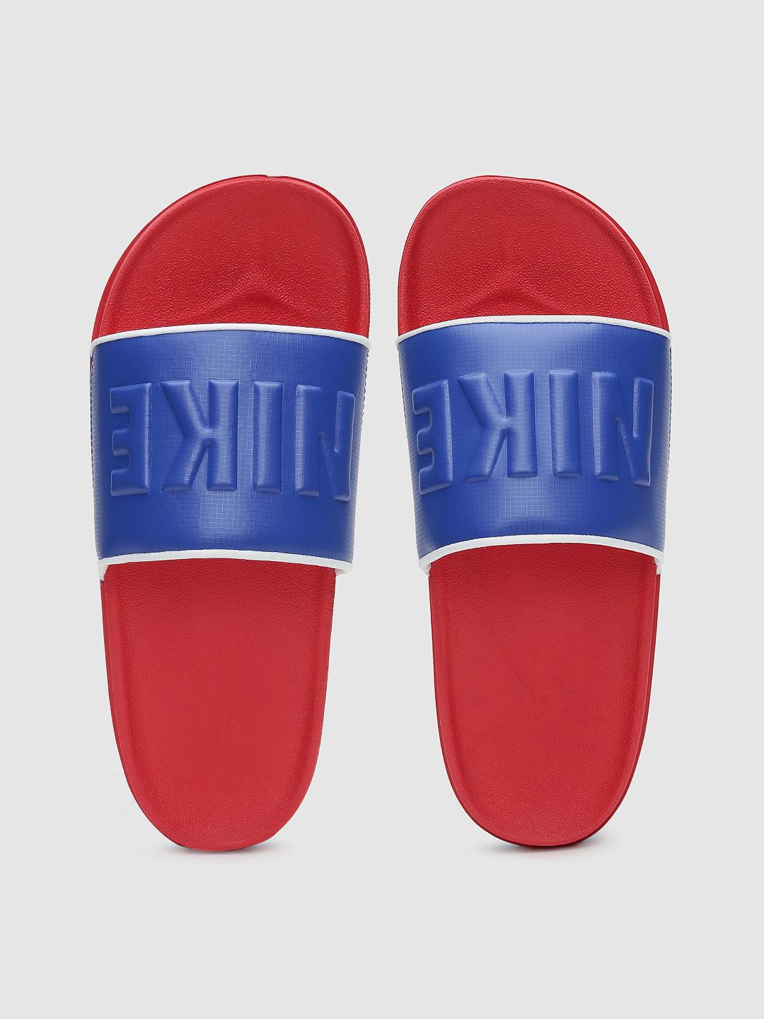 red white blue nike sandals