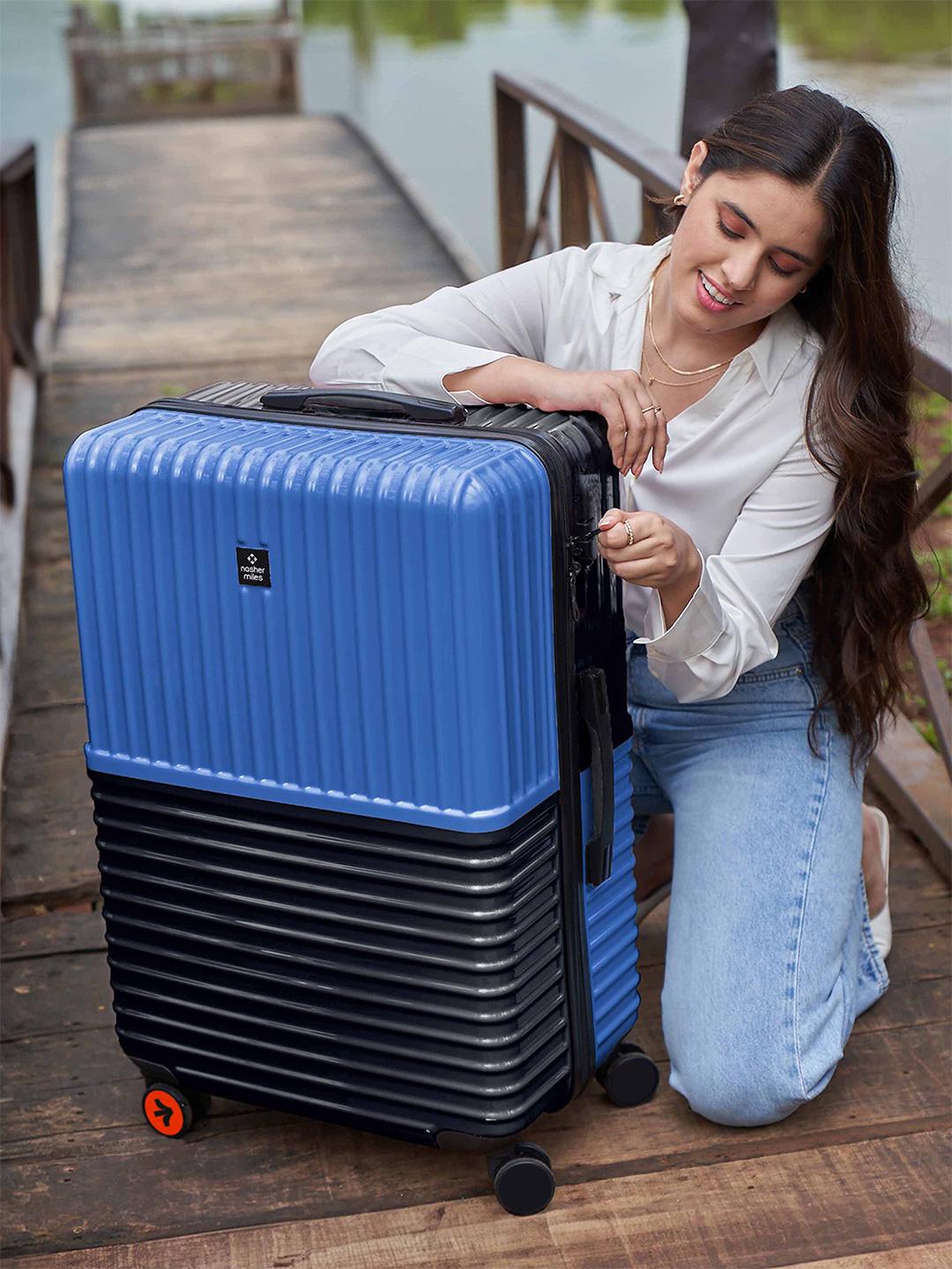 Buy Nasher Miles Istanbul Hard-Sided ABS and PC Medium Blue Dark