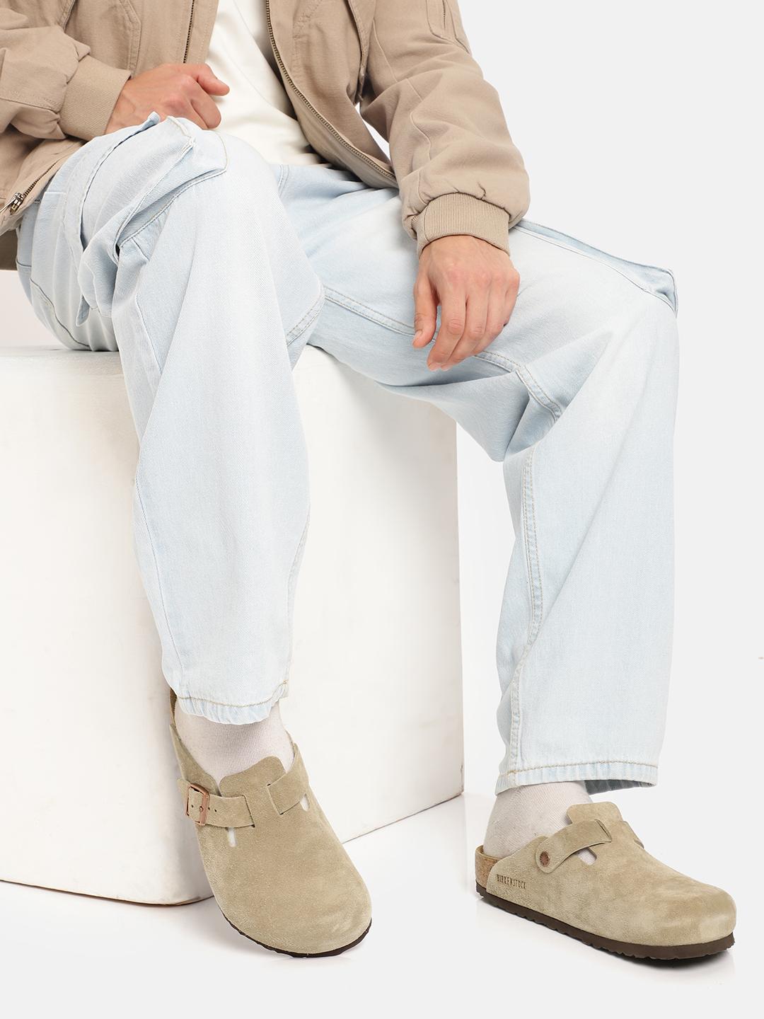 Buy Birkenstock Boston Soft Footbed Taupe Regular Width Suede