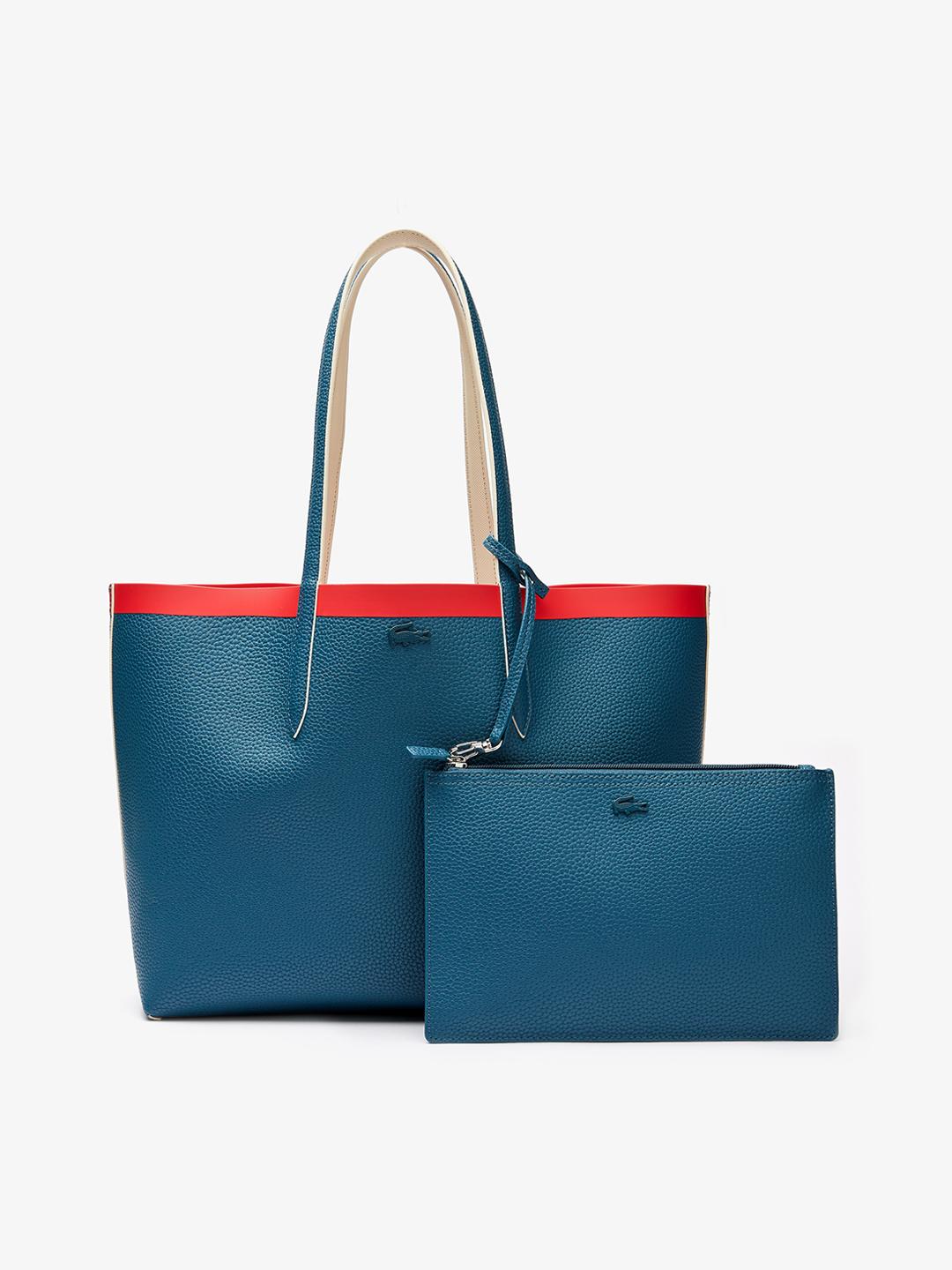 Buy Lacoste Women Anna Reversible Contrast Band Coated Canvas Tote