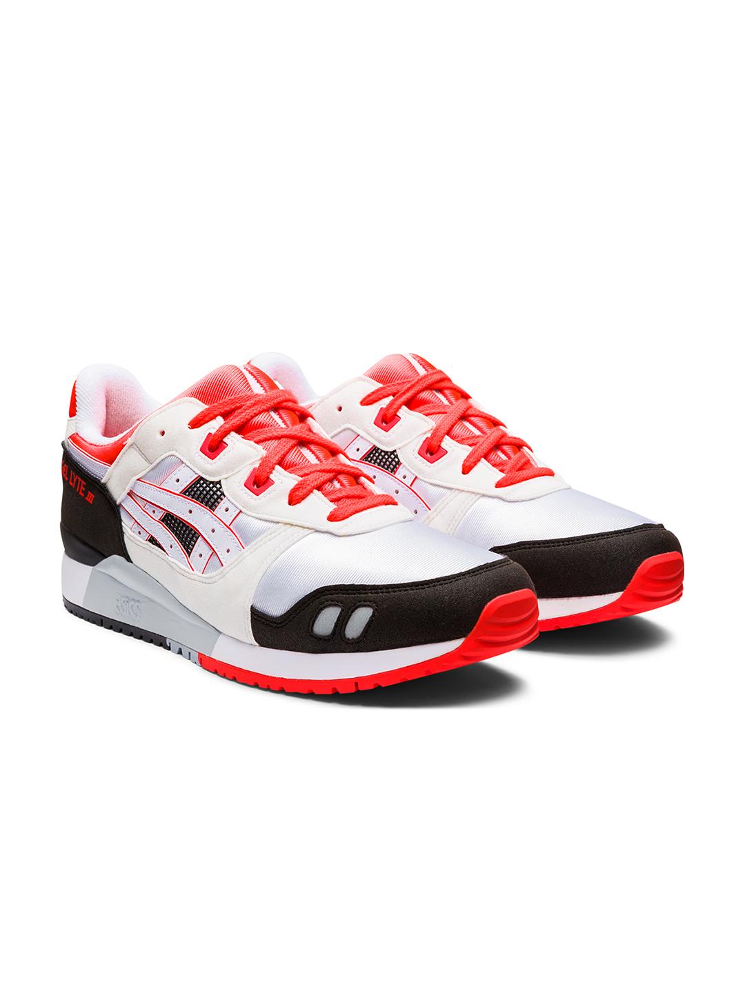 Buy ASICS Men White Black Colourblock Gel Lyte III OG Running