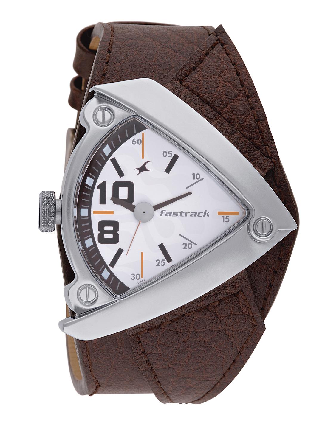 White Dial Fastrack Triangle Shaped Watch Fastrack NP3022SL01