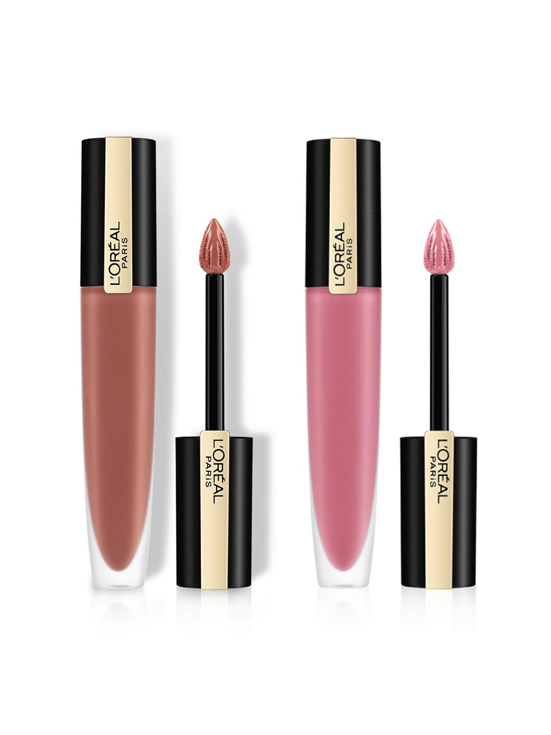 Buy L'Oreal Paris Set of 2 Rouge Signature Matte Liquid Lipsticks -  Lipstick for Women 11937118 | Myntra