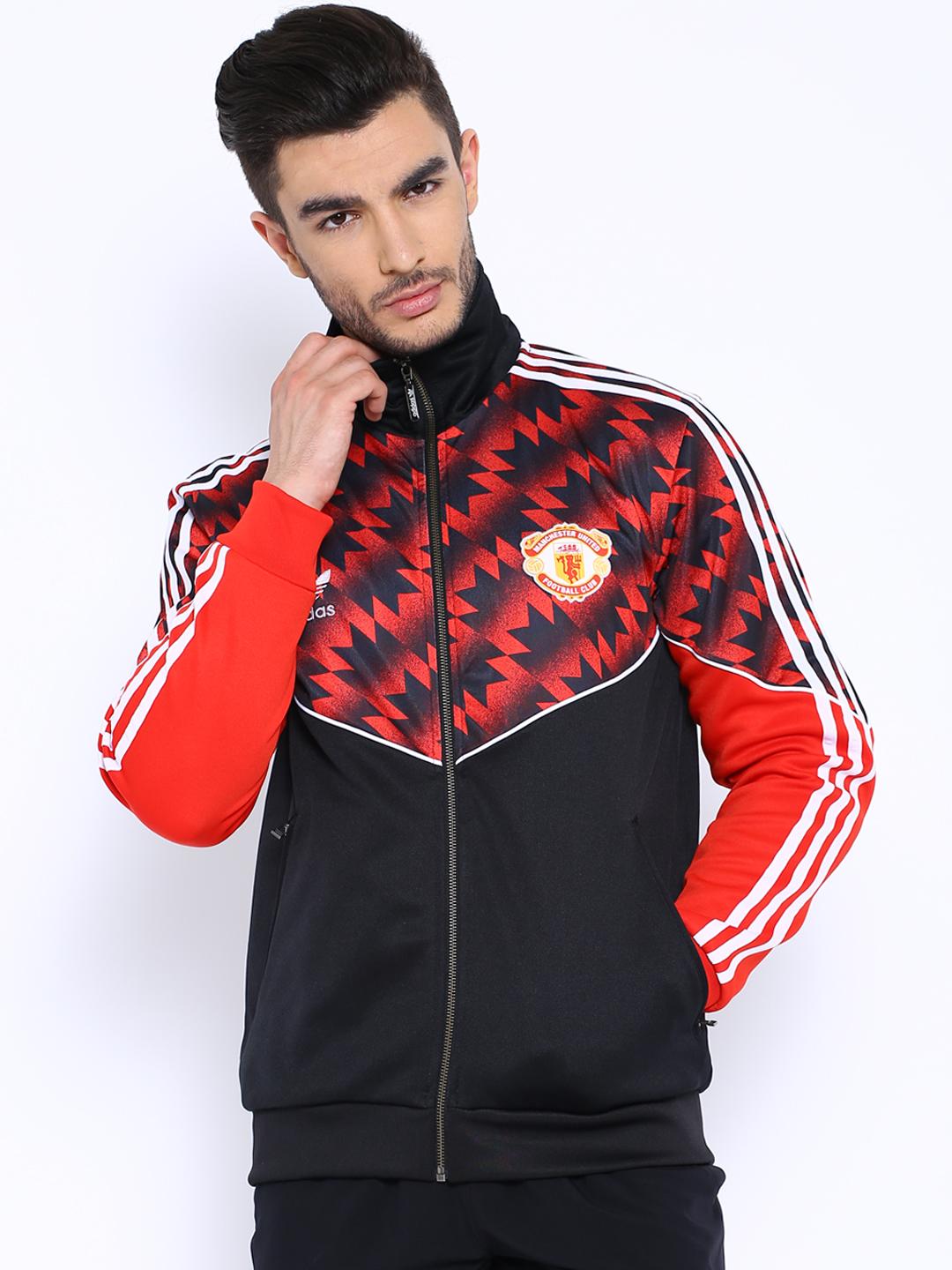 Buy ADIDAS Original Black & Red Printed Manchester United Football