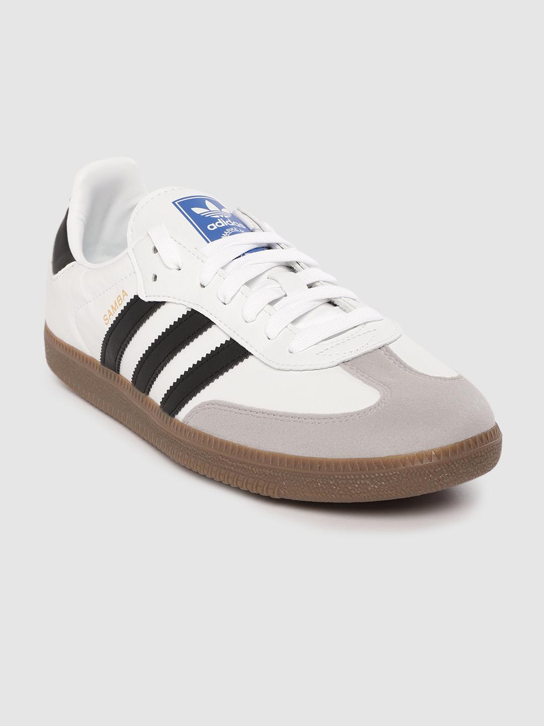 Buy ADIDAS Originals Men White & Grey Samba Vegan Sneakers