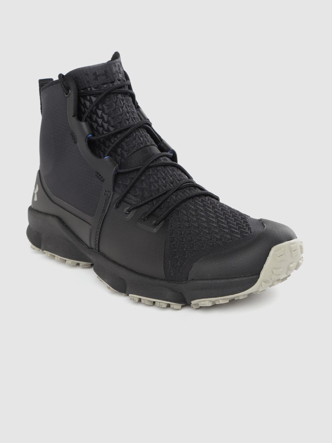 Buy UNDER ARMOUR Men Black Speedfit Textured Mid-Top Hiking