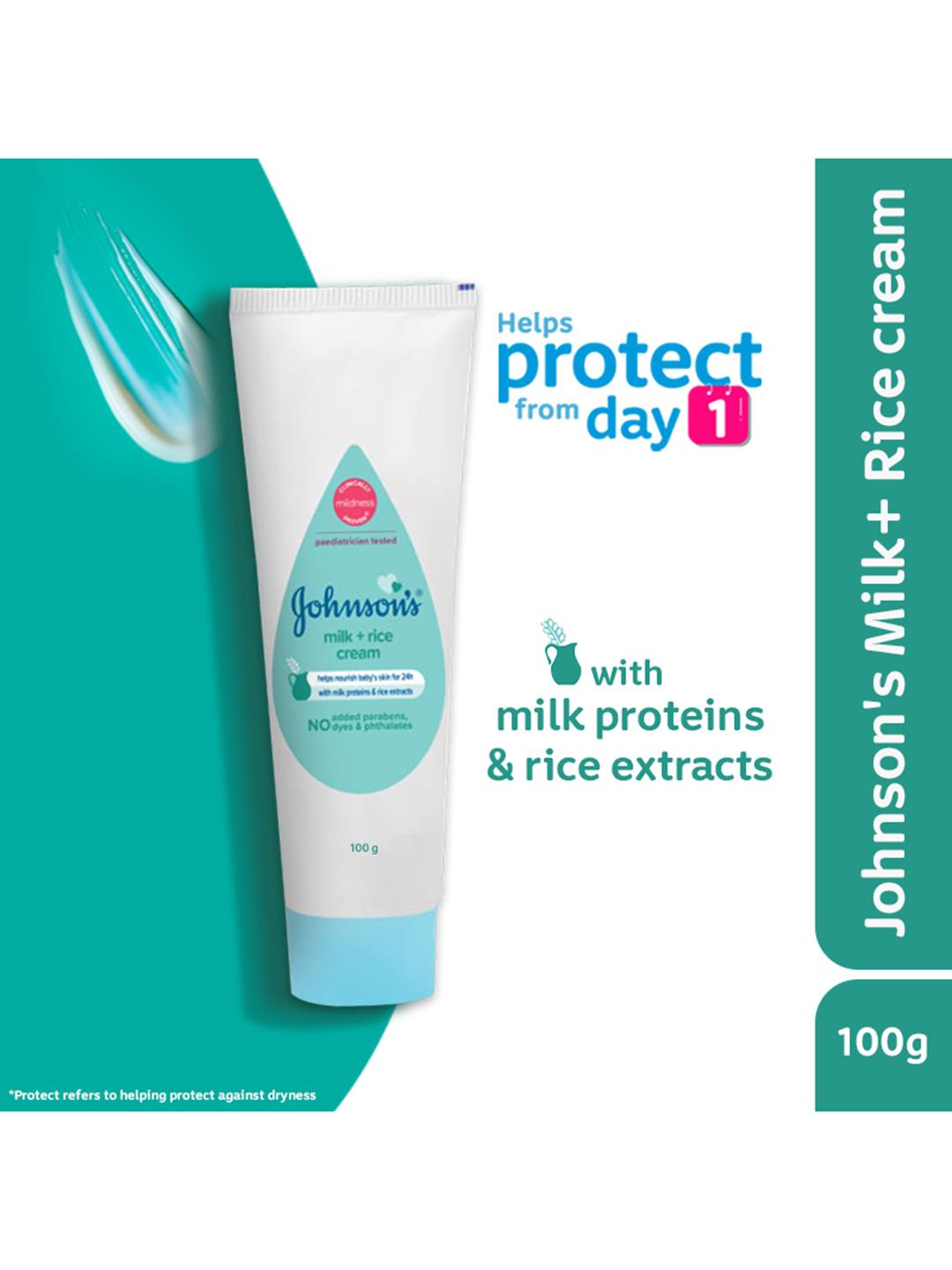 Buy Johnsons Baby Milk Rice Cream for Healthy Looking Skin 100