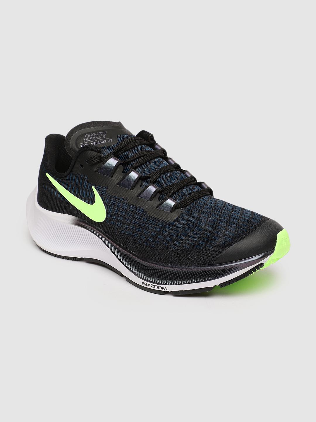 Buy Nike Unisex Kids Black Air Zoom Pegasus Running Shoes Sports