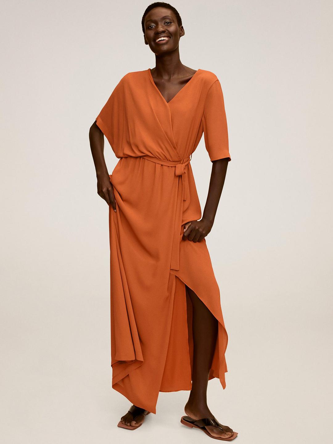 orange dress 2020 Oreoles Draped Gown Teuta Matoshi