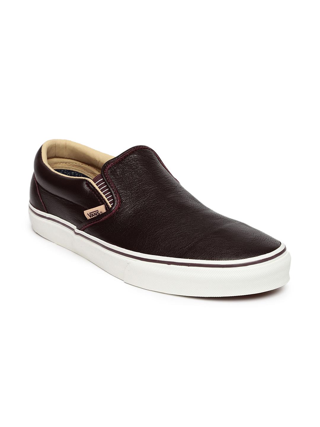 Sneakers Vans Shoes Leather Slip Ons Vans Men Brown Leather