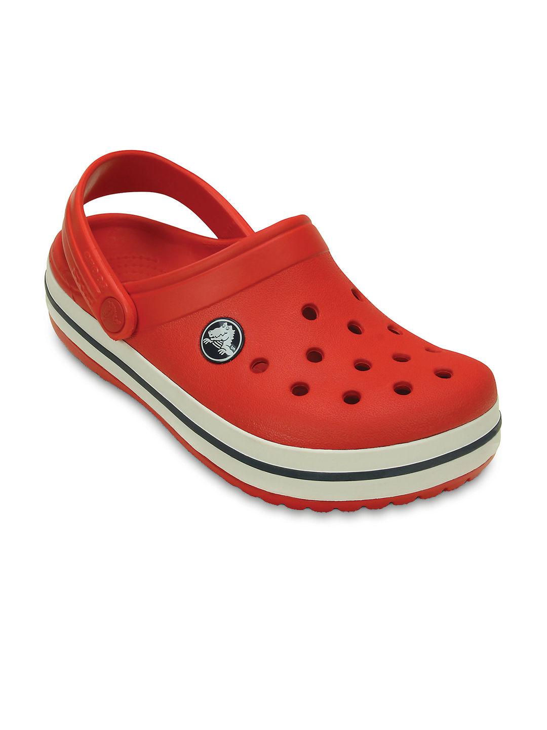 Buy Crocs Girls Rust Red Crocband Clogs Flip Flops for Girls