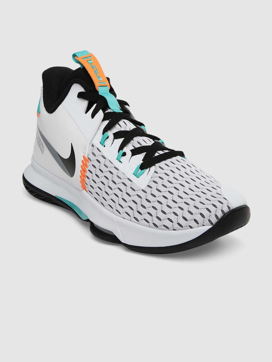 Buy Nike Unisex White LEBRON WITNESS V EP Basketball Shoes