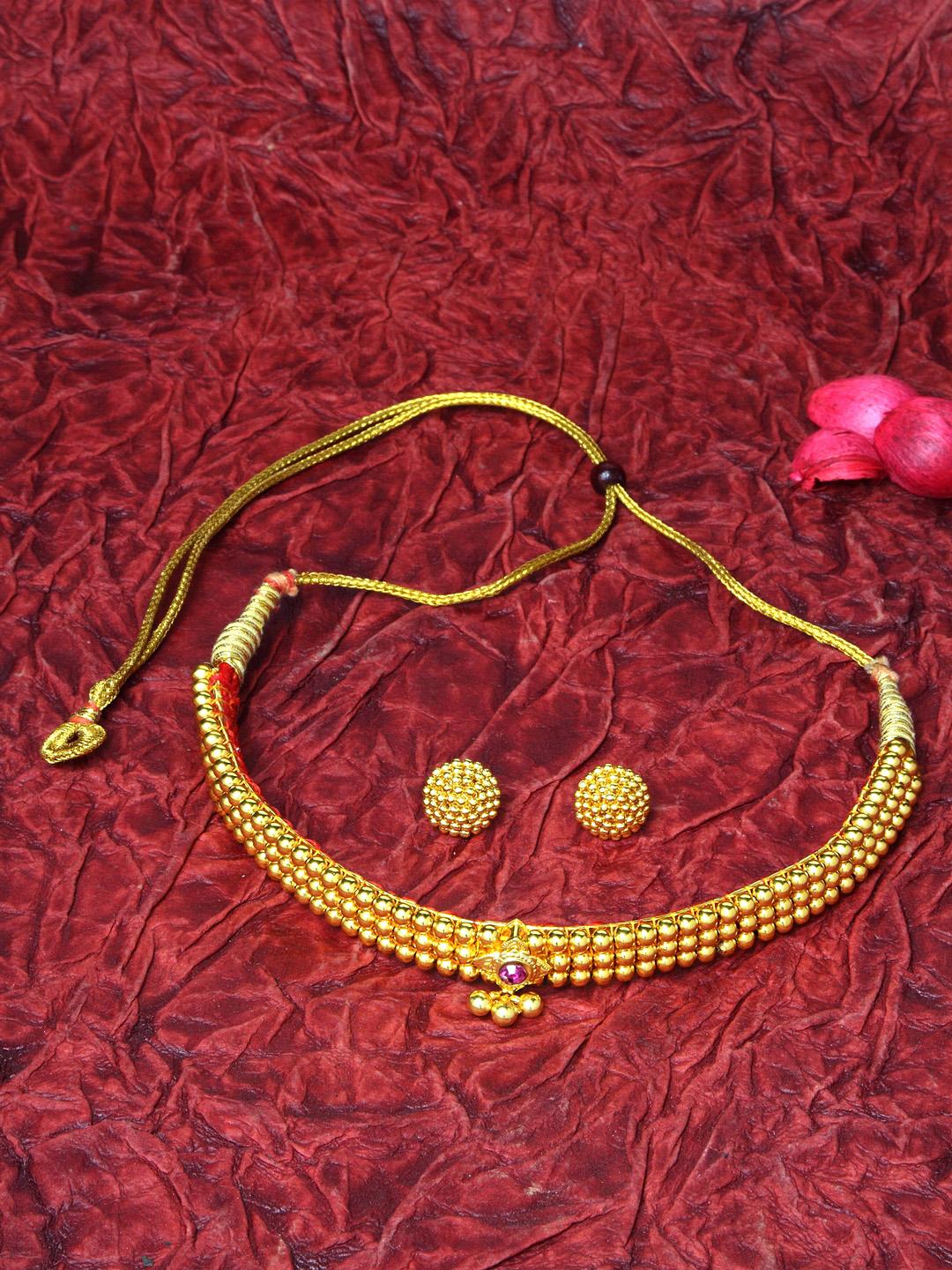 Buy PANASH Gold-Plated Maharashtrian Thushi Handcrafted
