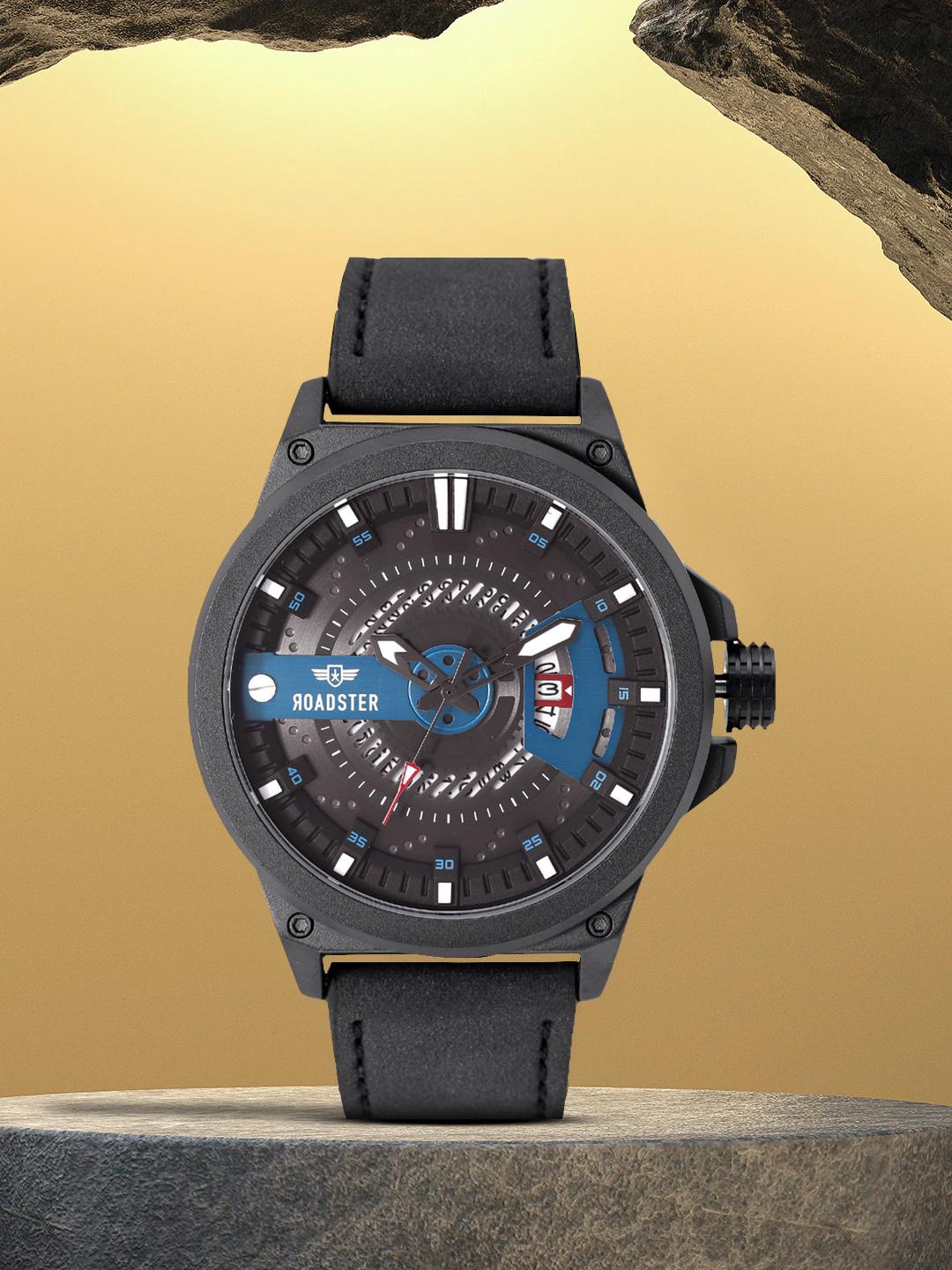 Buy Roadster Men Gunmetal-Toned Analogue Watch MFB-PN-LB-9403