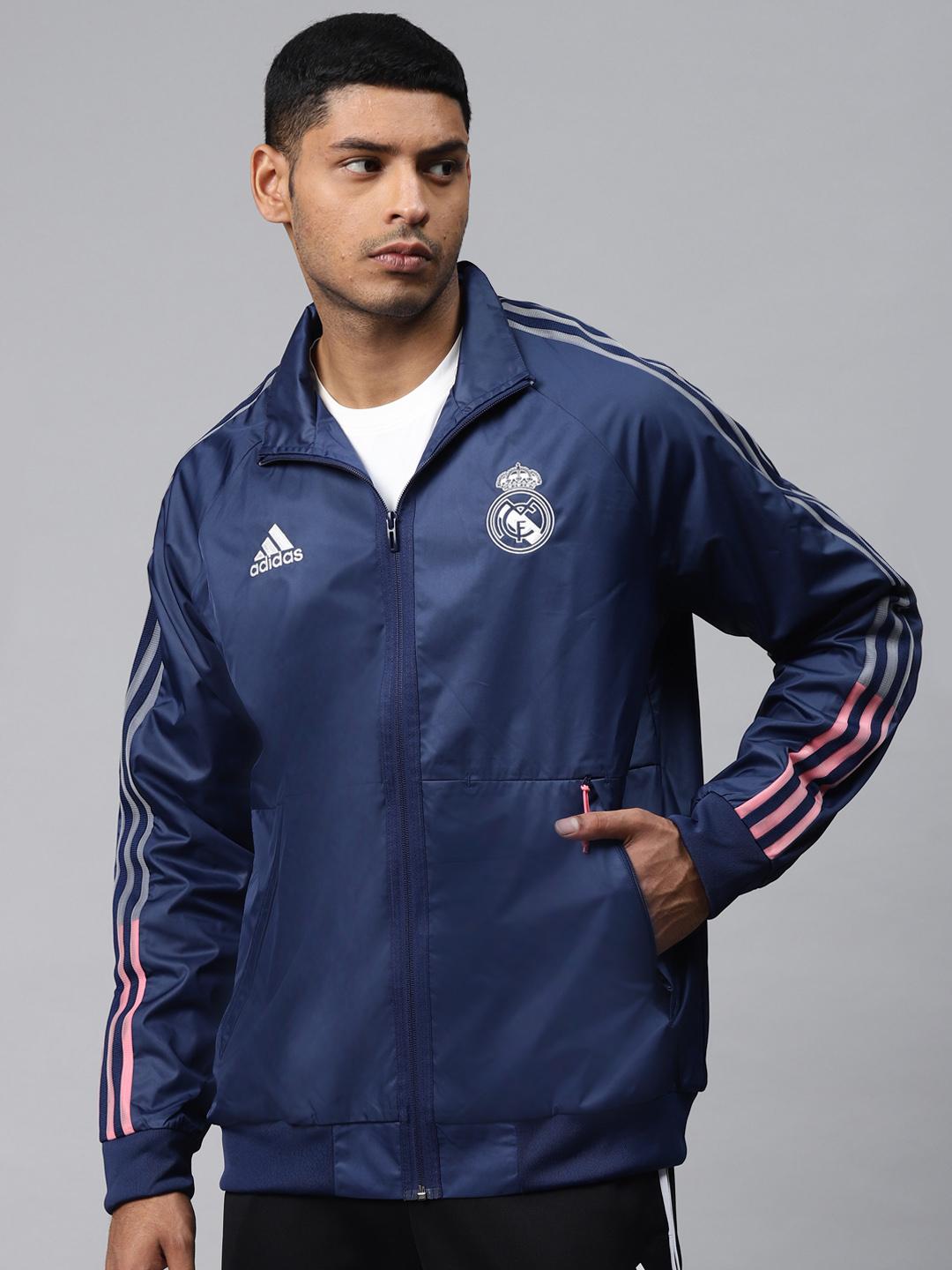 adidas Real Madrid ジャケット Lサイズ Buy ADIDAS Men Blue Solid Lightweight Football Real Madrid Anthem