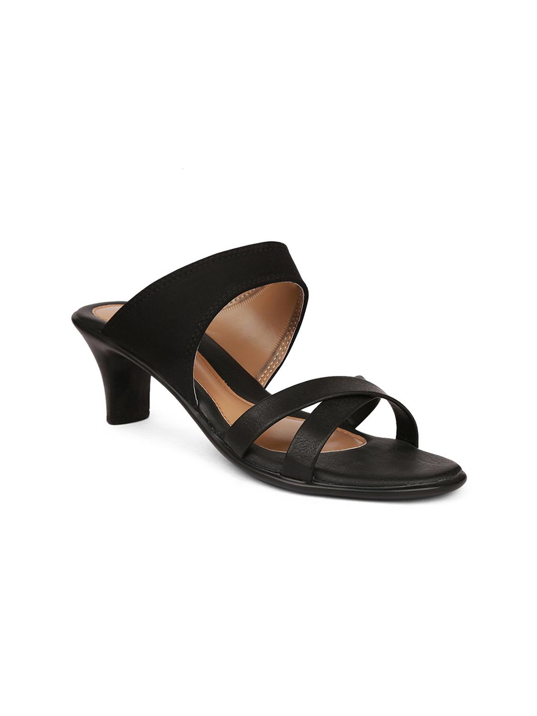 Buy Bata Women Black Solid Sandals Heels for Women 13060606 Myntra