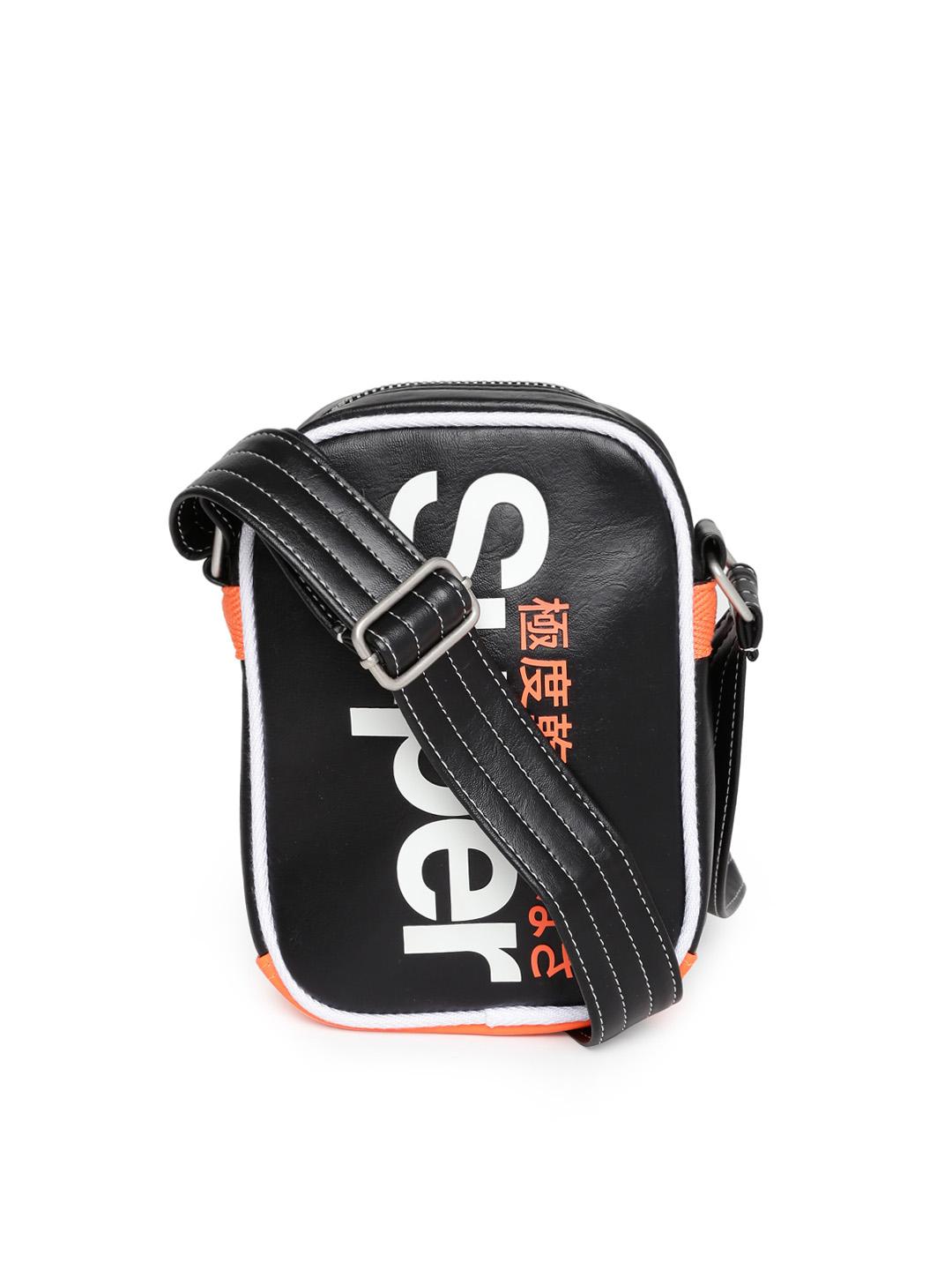 Buy Superdry Black Printed Sling Bag Handbags for Women 1311262