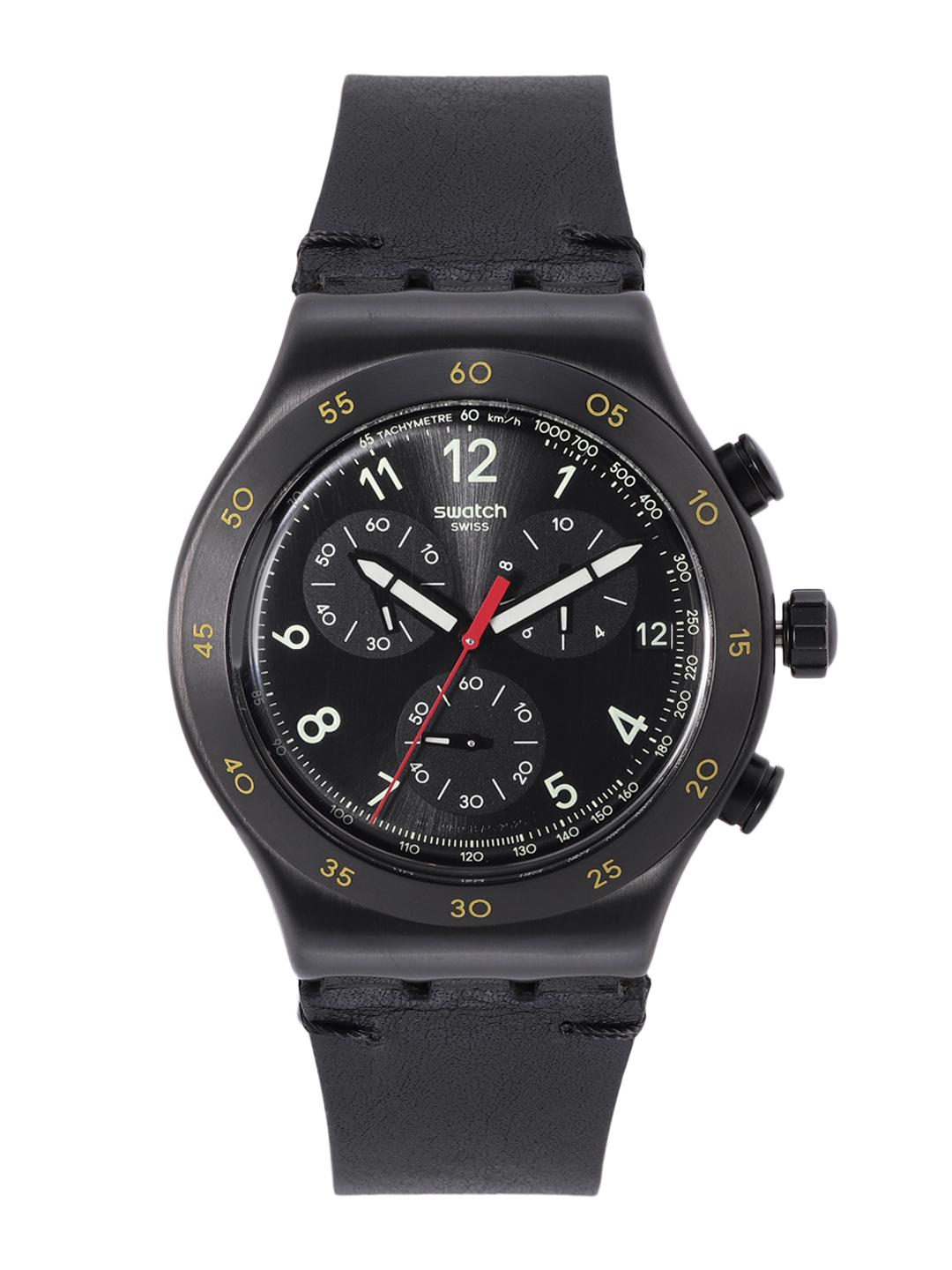 Buy Swatch Men Black Swiss Made Vidi Water Resistant Chronograph