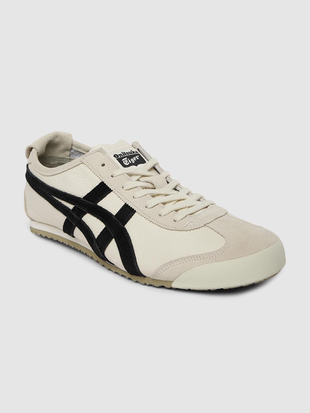 Buy Onitsuka Tiger Unisex Cream-Coloured Mexico 66 Vin Leather