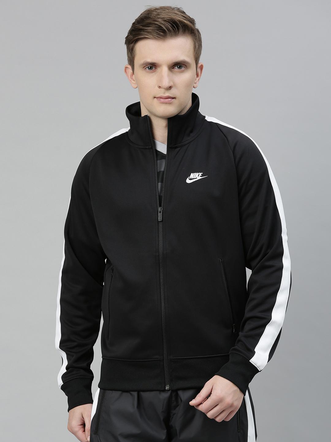 Buy Nike Men Black Solid Sporty Jacket Jackets for Men 13250422