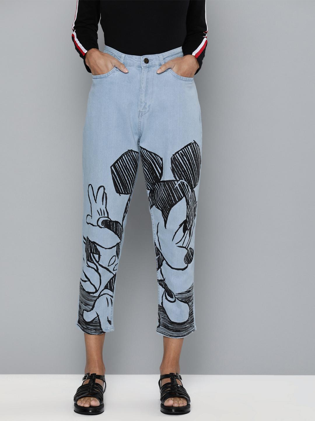 Buy Kook N Keech Disney Women Blue Boyfriend Fit Mickey Mouse