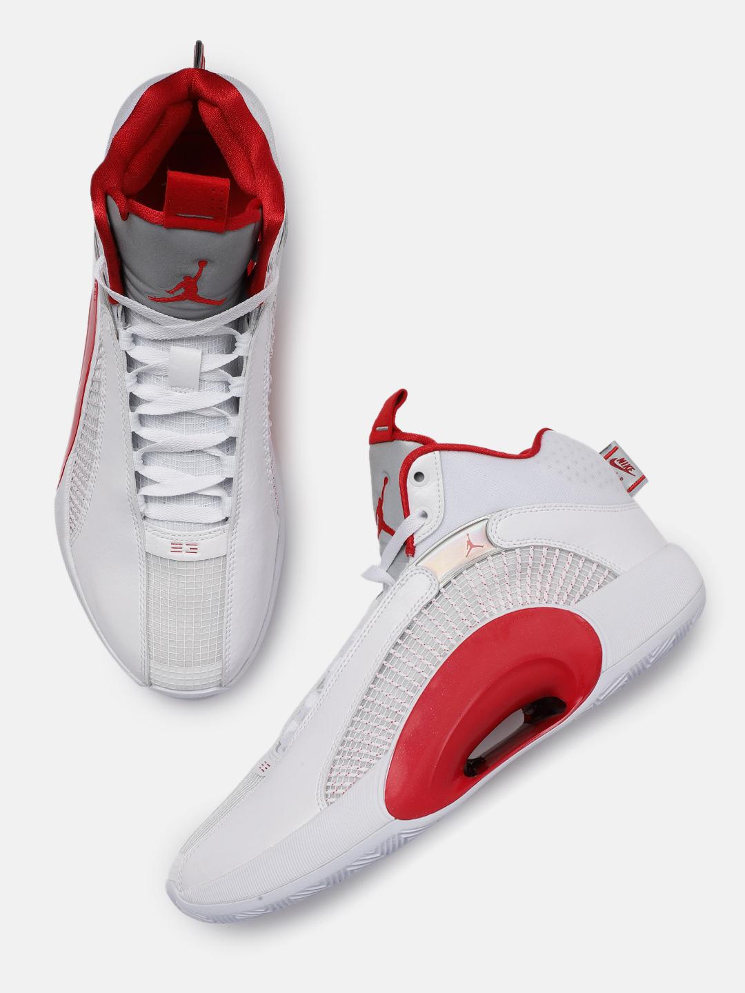 Buy Nike Men White AIR JORDAN XXXV PF Mid-Top Basketball Shoes