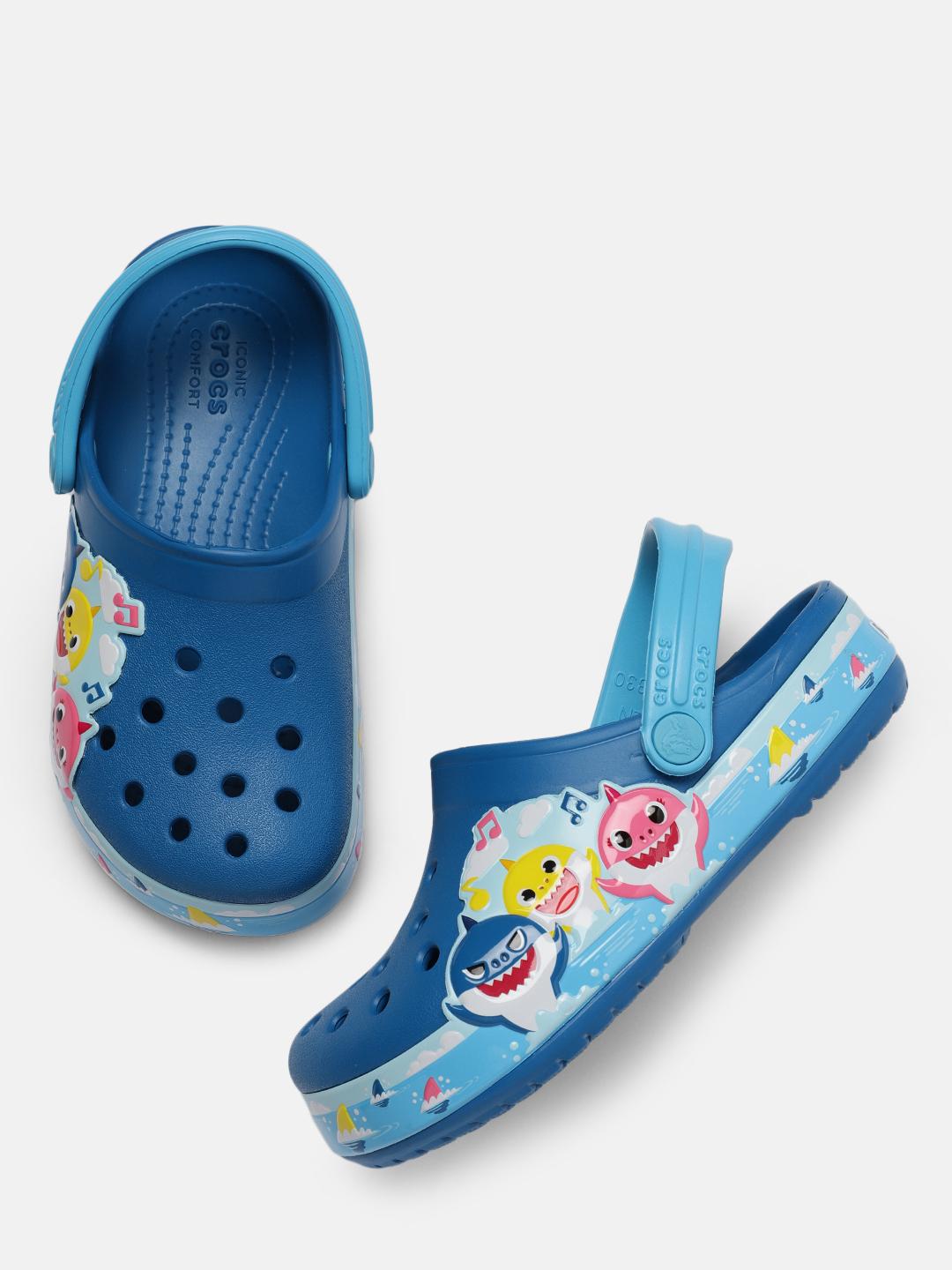 Buy Crocs Kids Blue FunLab Baby Shark Clog Sandals Sandals for
