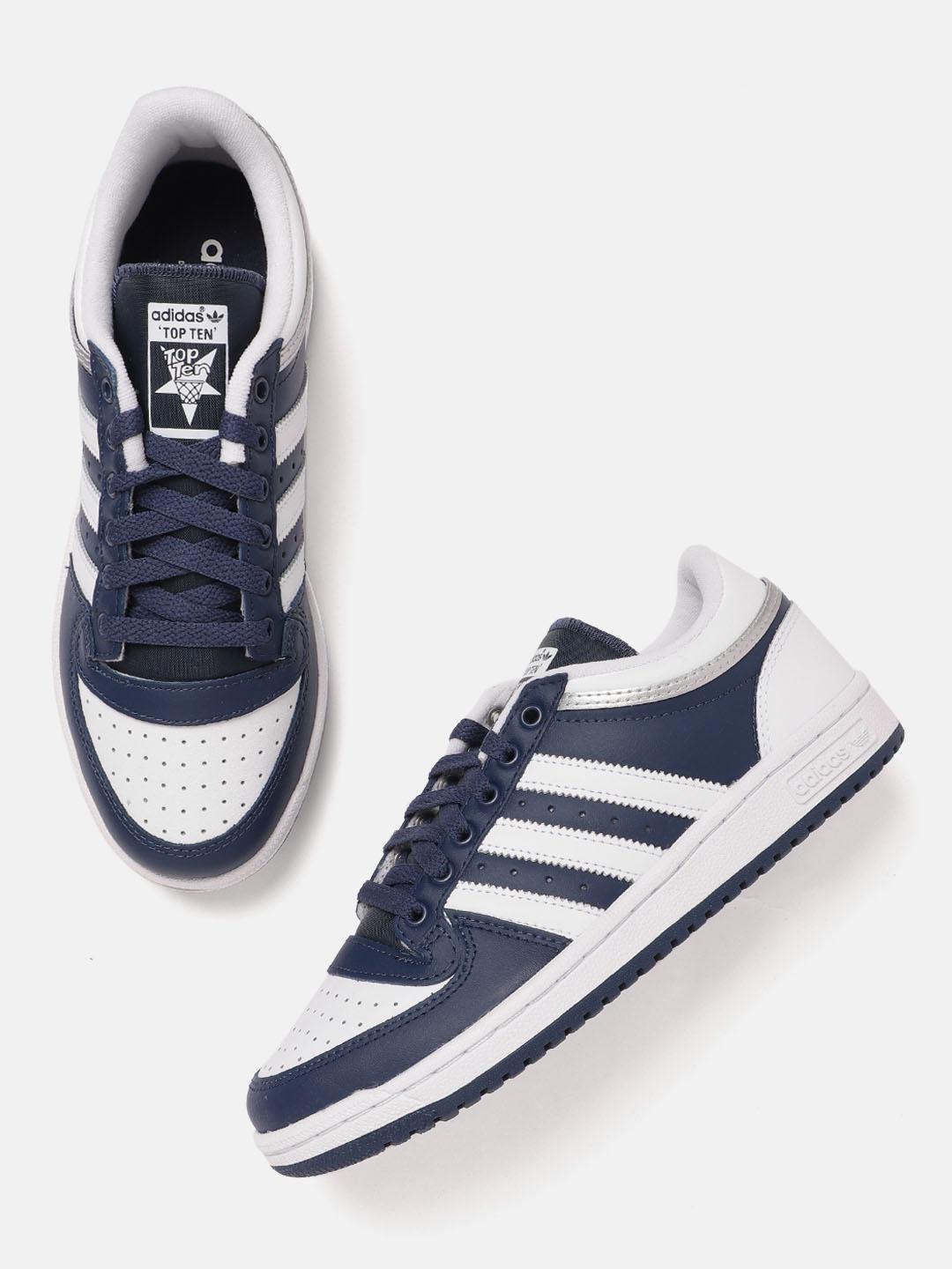 Buy ADIDAS Originals Men Navy Blue White Top Ten Low RB Striped