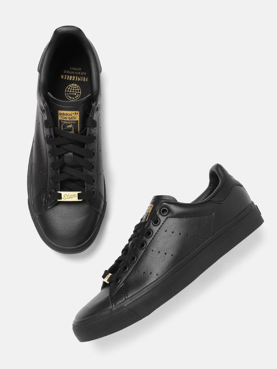 Buy ADIDAS Originals Men Black Solid Stan Smith Vulc Primegreen