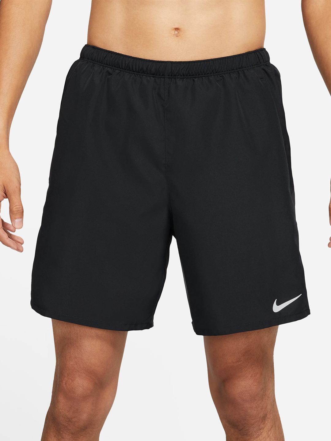 Buy Nike Men Black Solid Regular Fit DF CHALLENGER 7 Sports Shorts