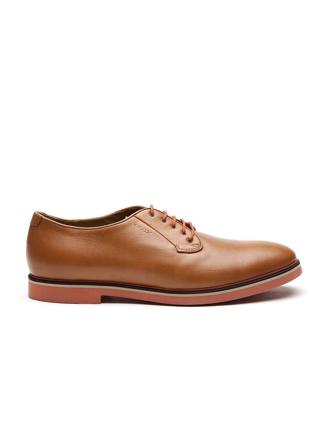 Buy GEOX Respira Men Tan Brown Breathable Italian Patent Leather