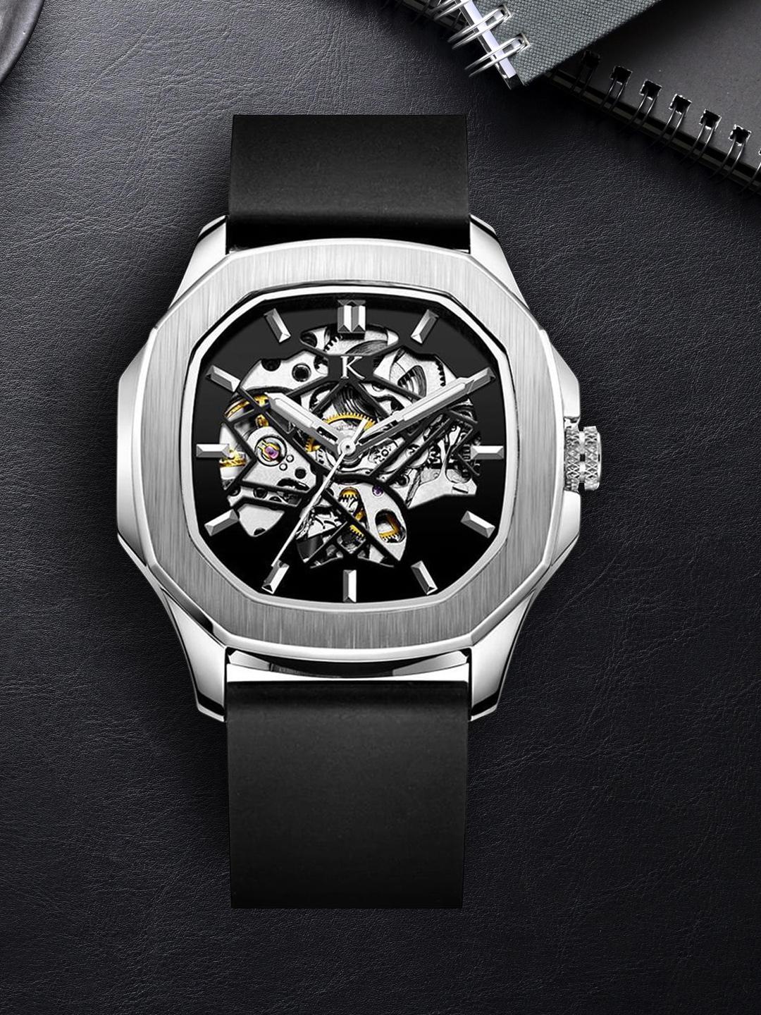 Buy KREDO Men OTUS Silver Automatic Skeleton Analogue Watch-KW044