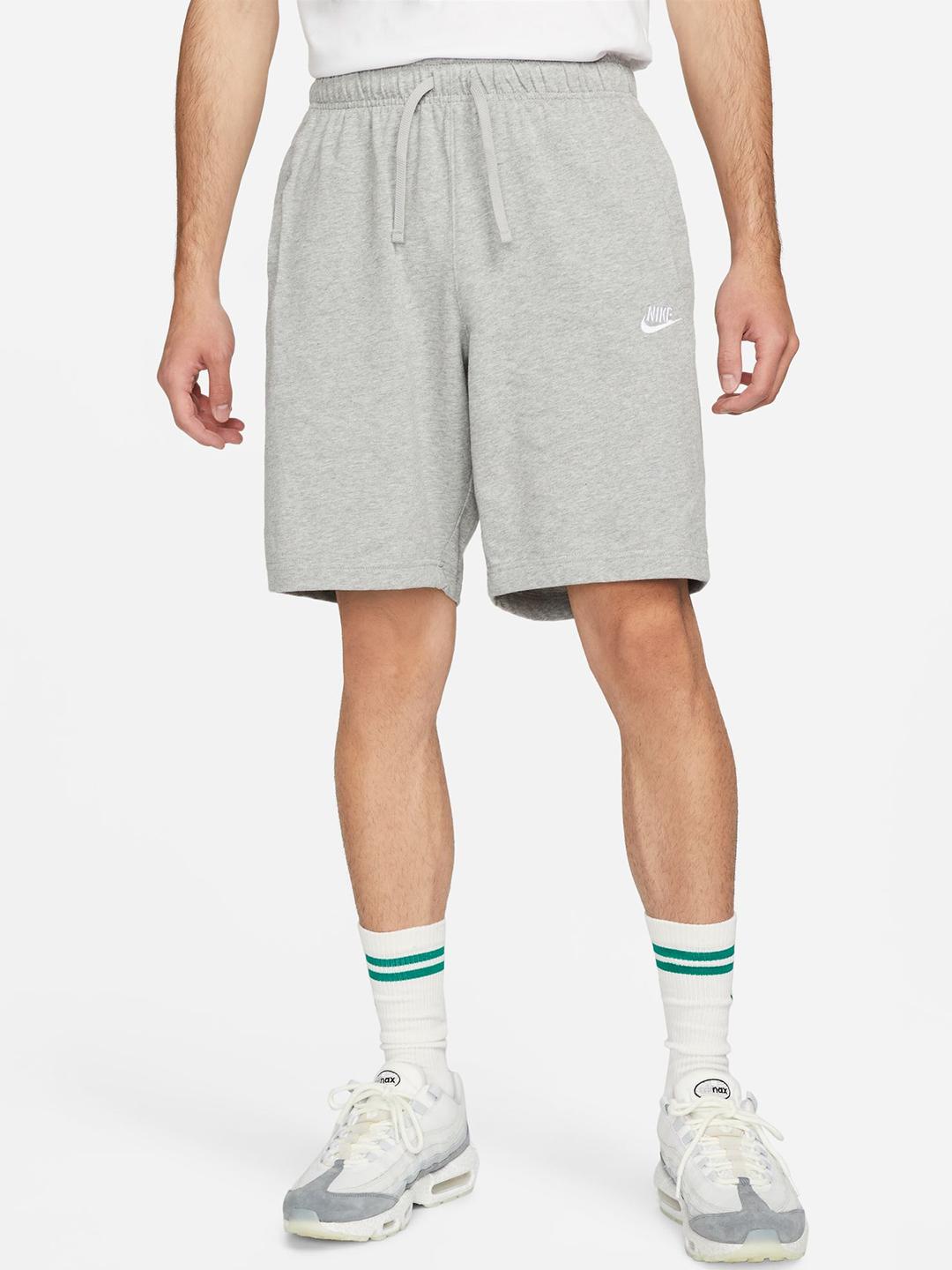 Buy Nike Men Grey Melange Solid Regular Fit Regular Shorts