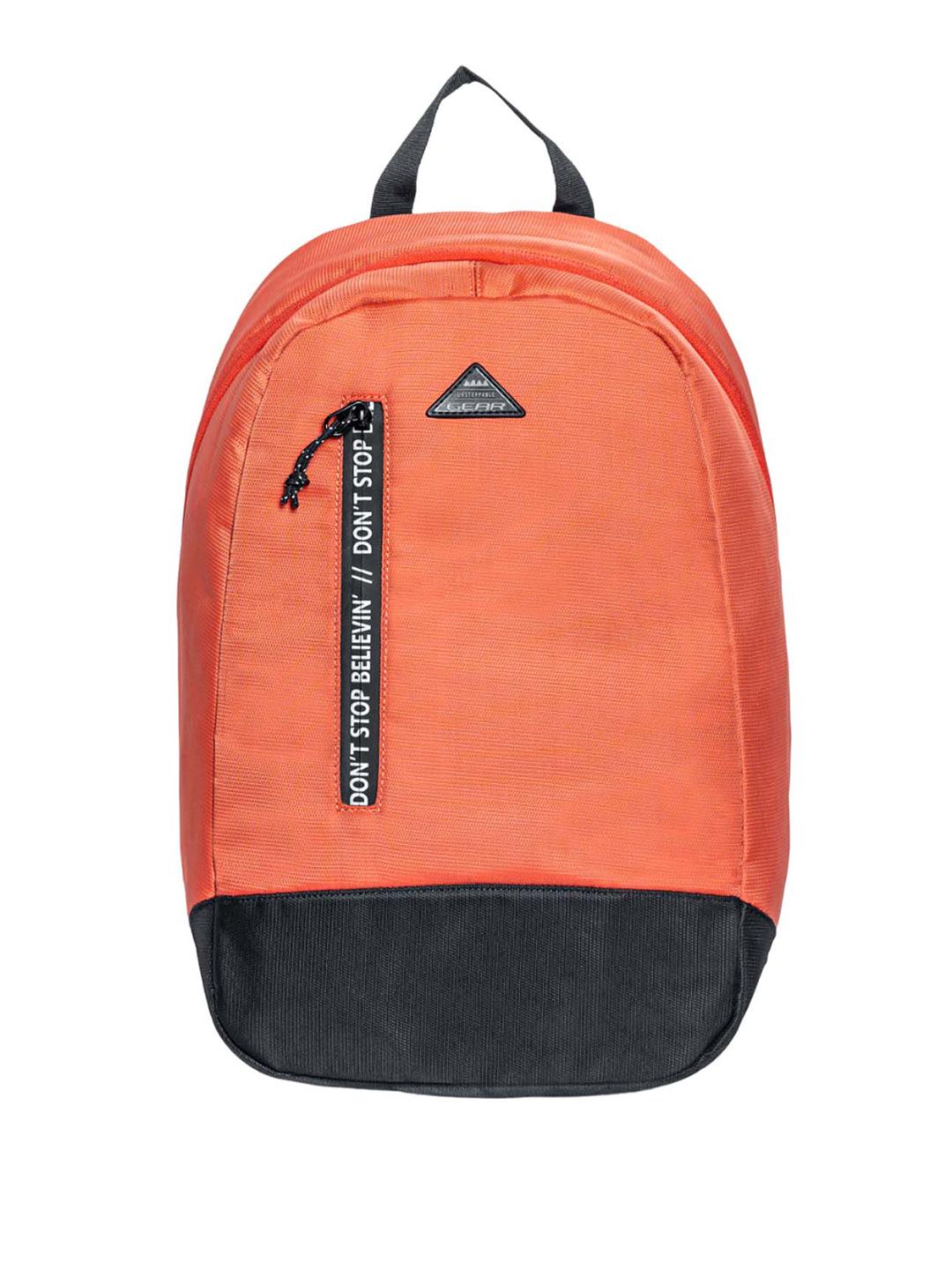 Gear Unisex Orange Black Colourblocked SUPERIOR Backpack