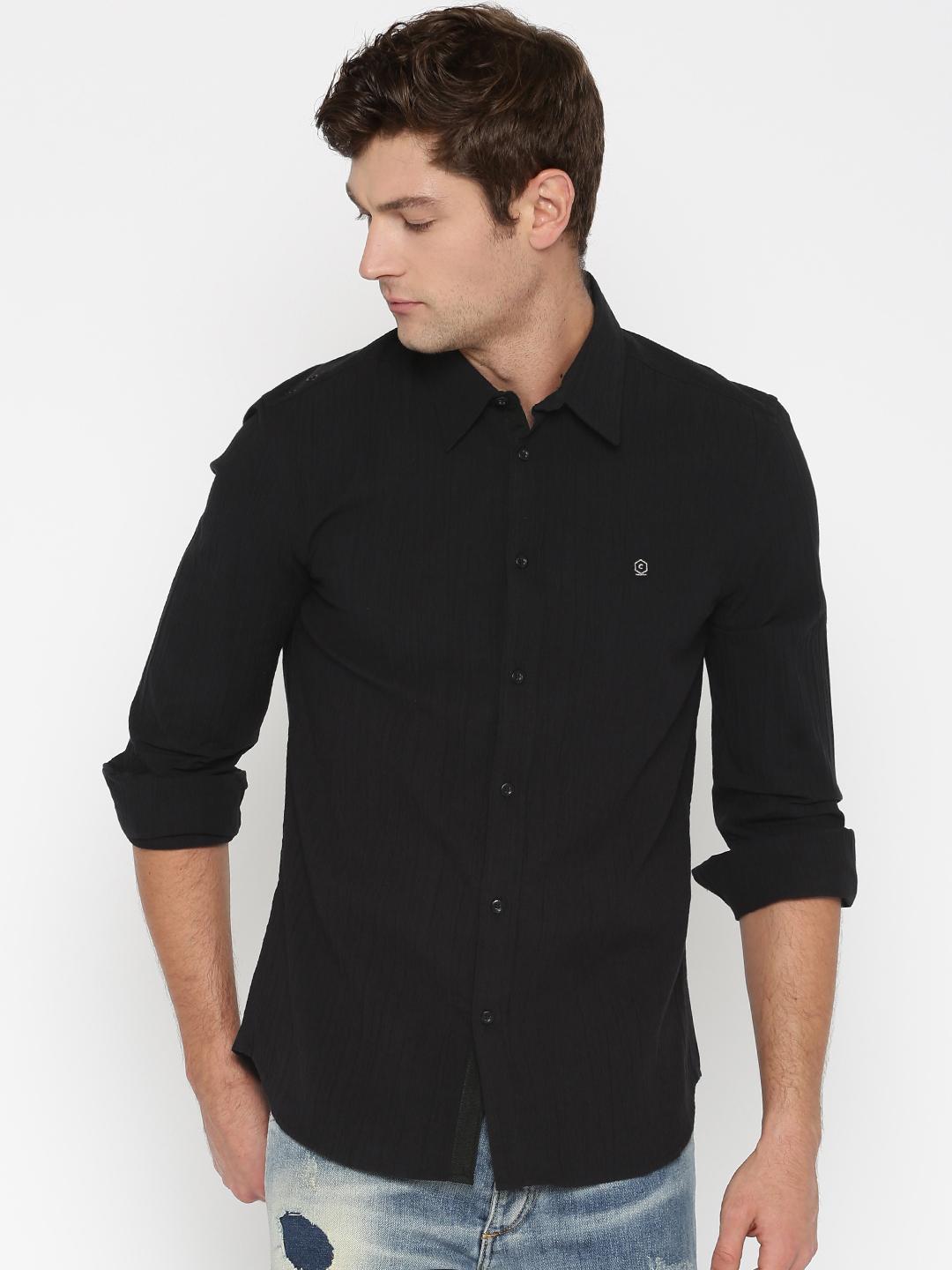 Buy Core by Jack & Jones Black Slim Fit Casual Shirt - Shirts for